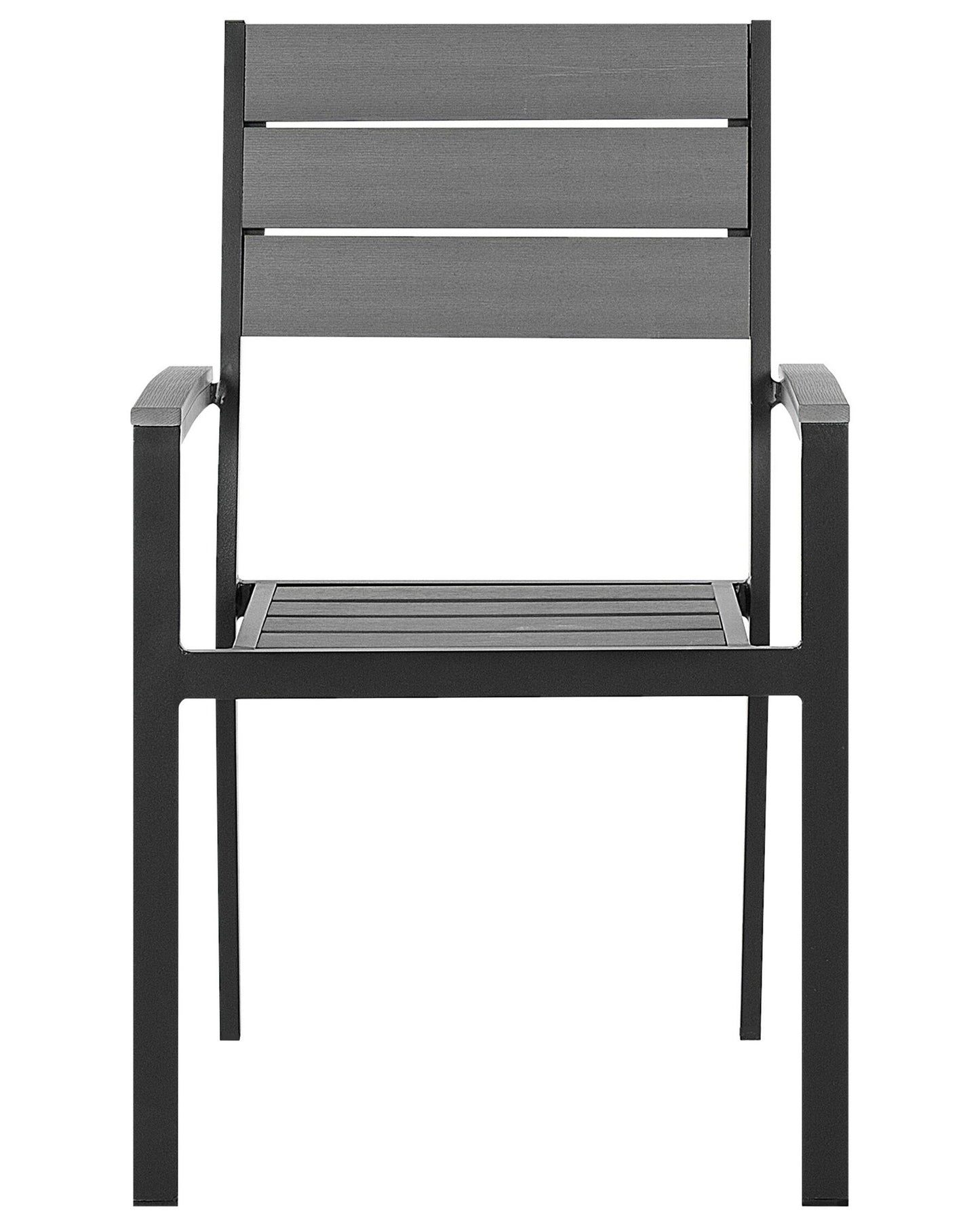 Set of 4 Garden Chairs PRATO Grey