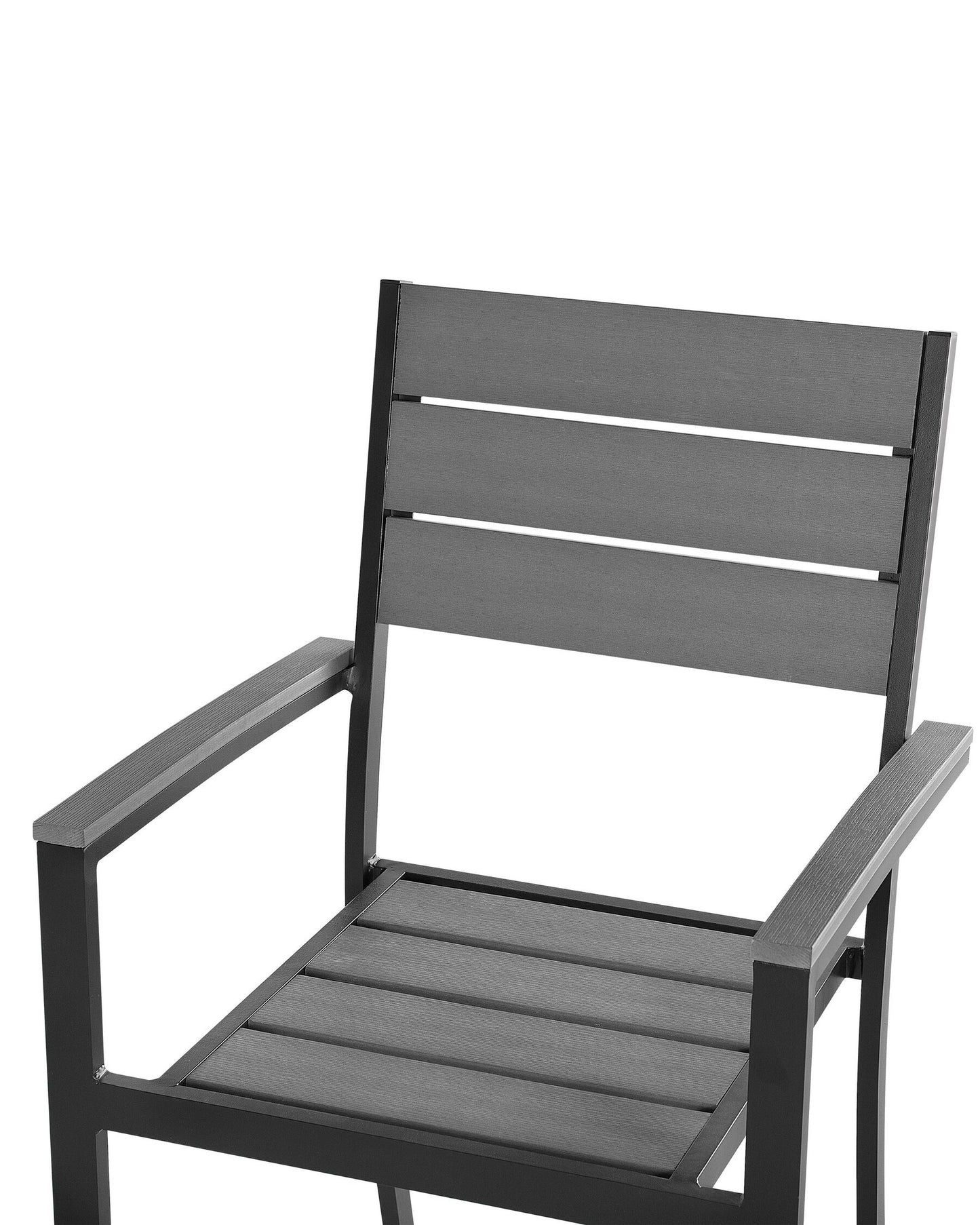 Set of 4 Garden Chairs PRATO Grey