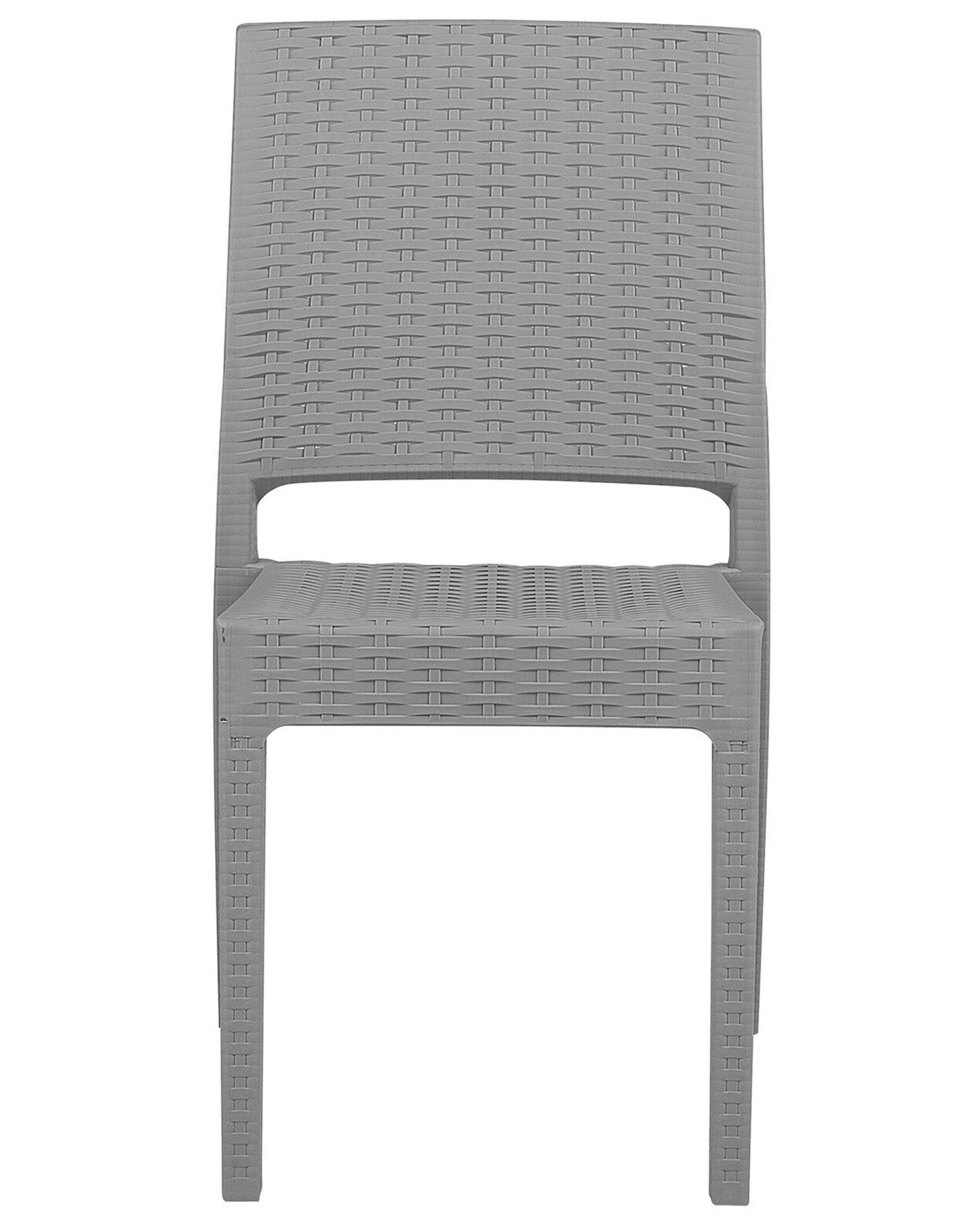 Set of 4 Garden Chairs FOSSANO Synthetic Material Light Grey
