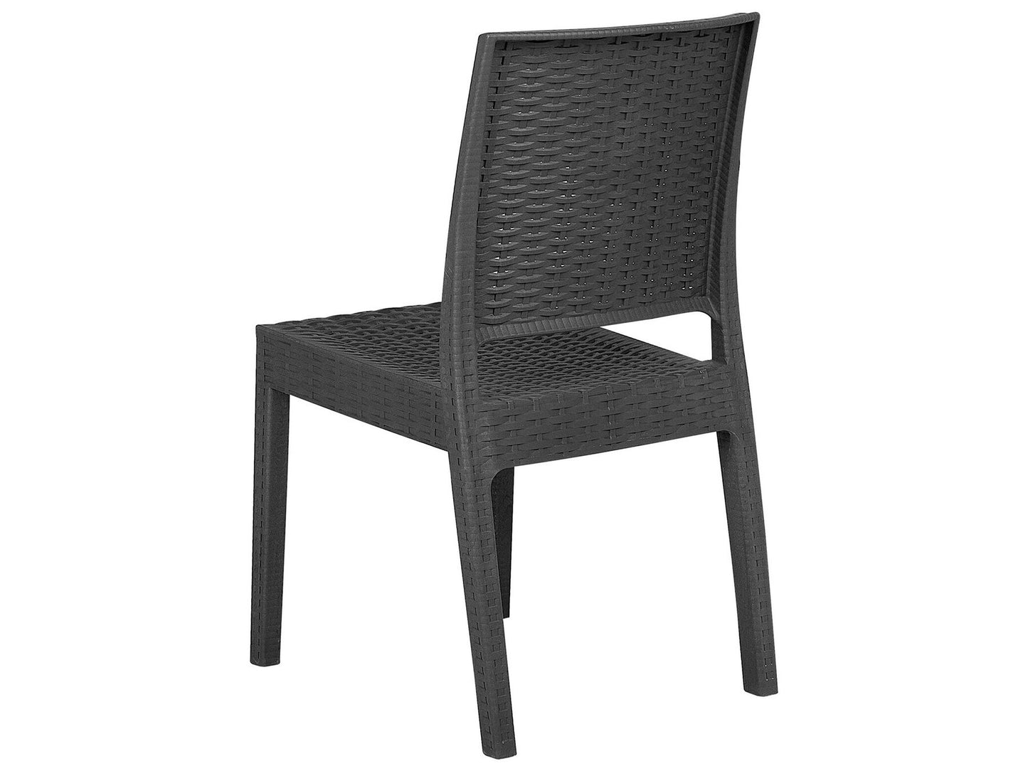 4 Seater Garden Dining Set Grey FOSSANO