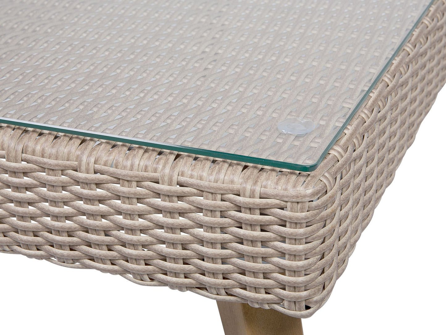 Garden Lounge Set with Table 4 Seater VITTORIA PE Rattan Grey