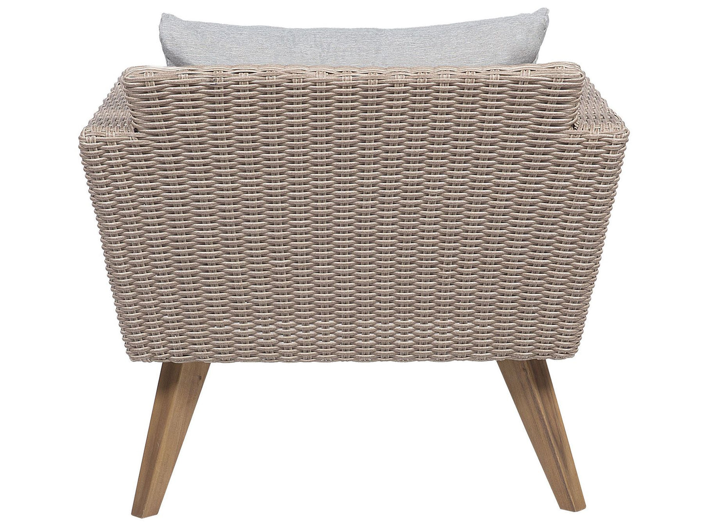 Garden Lounge Set with Table 4 Seater VITTORIA PE Rattan Grey