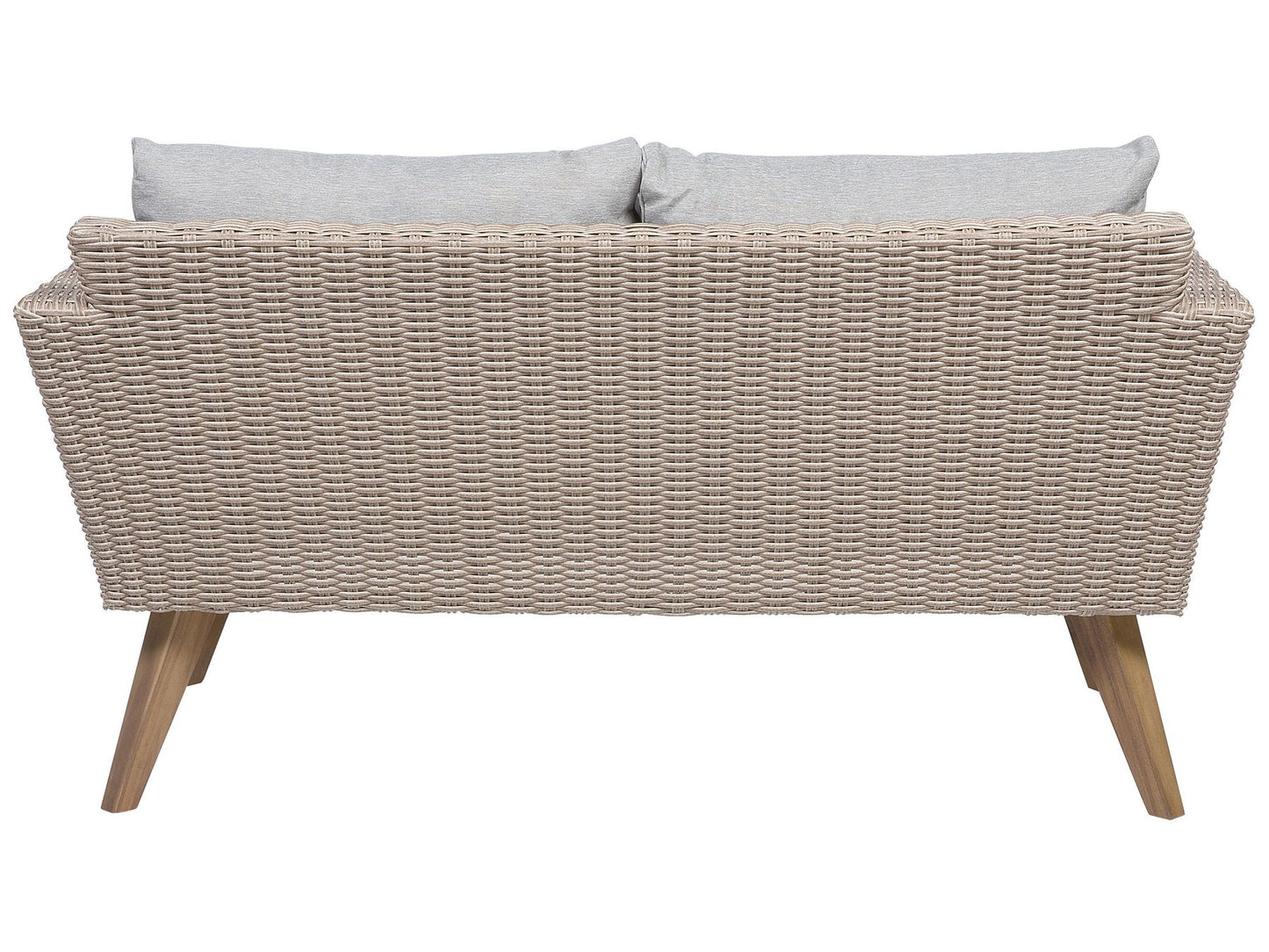 Garden Lounge Set with Table 4 Seater VITTORIA PE Rattan Grey