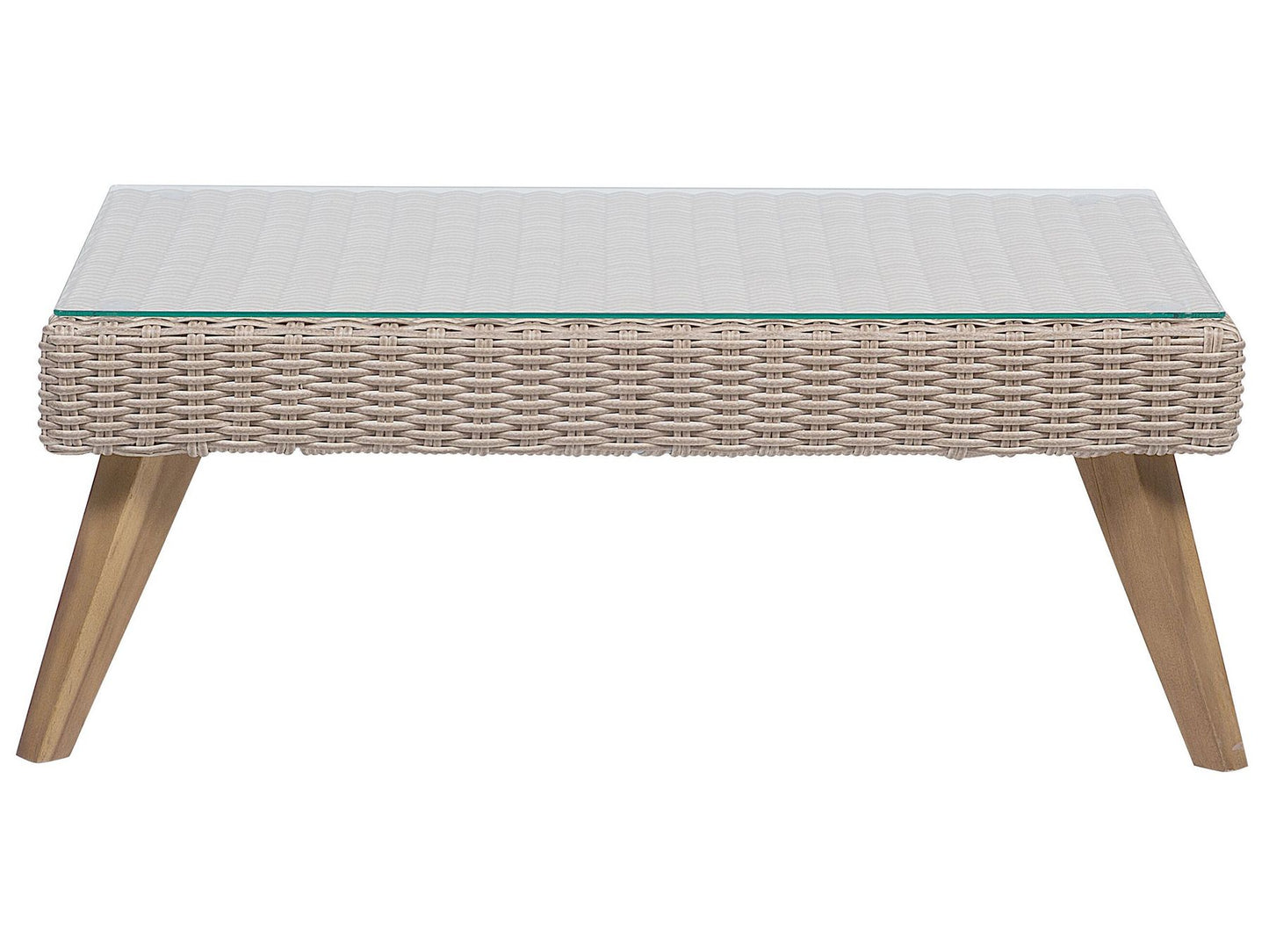 Garden Lounge Set with Table 4 Seater VITTORIA PE Rattan Grey