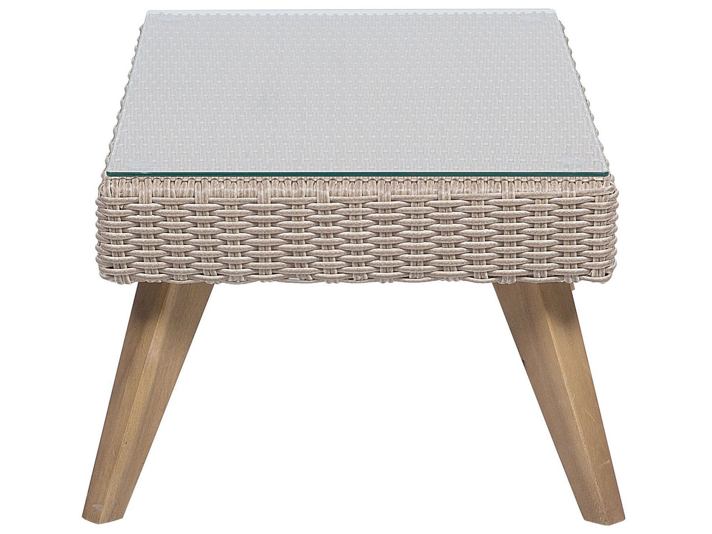 Garden Lounge Set with Table 4 Seater VITTORIA PE Rattan Grey
