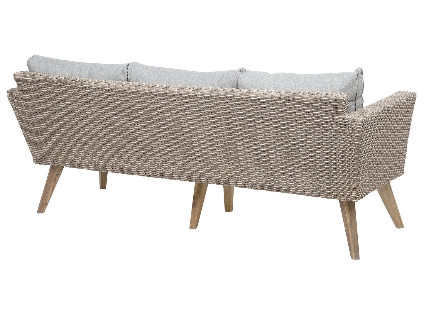 Garden Lounge Set with Table 5 Seater VITTORIA PE Rattan Grey