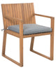 Garden Chair Acacia Wood Grey