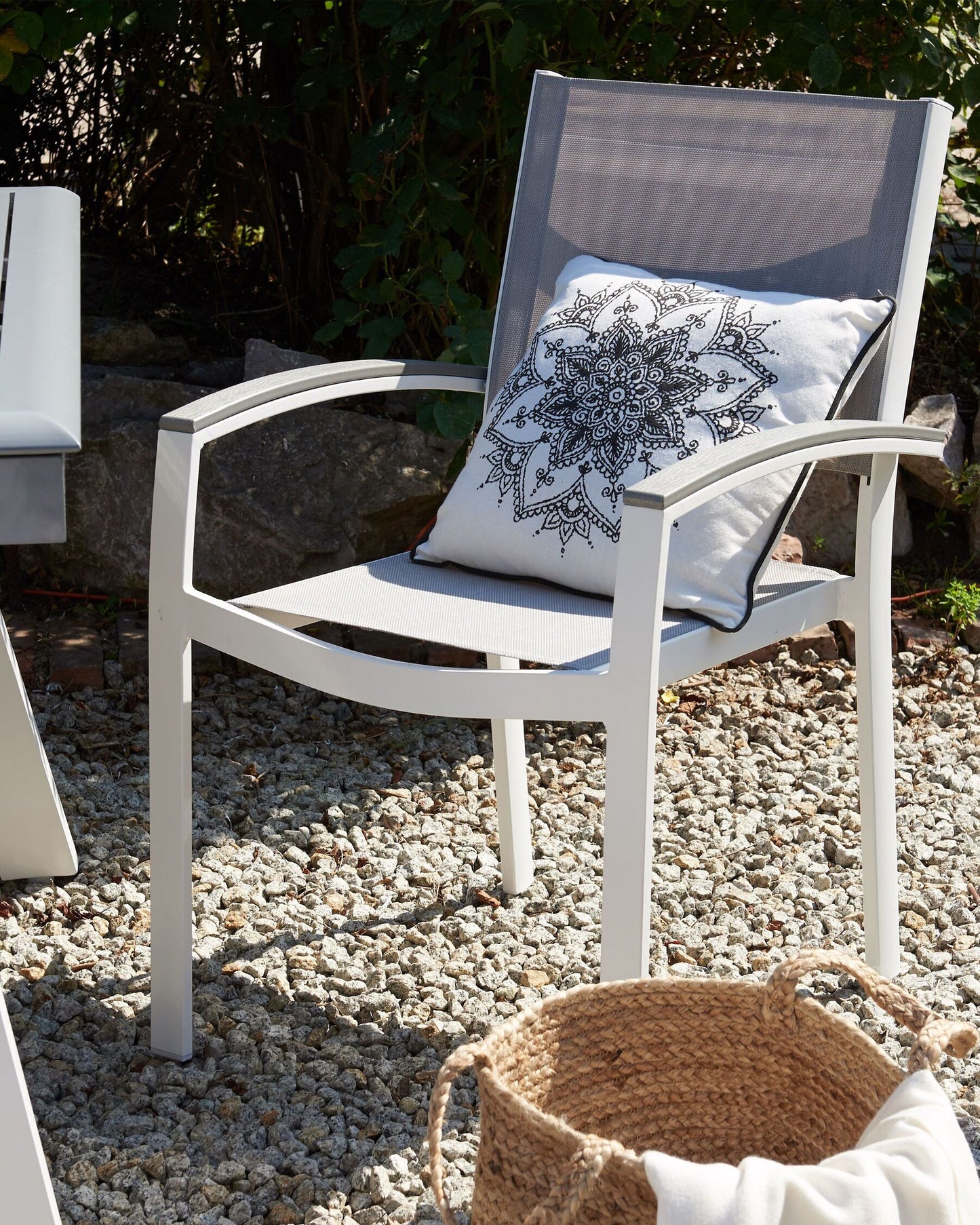 Set of 4 Garden Chairs PERETA Metal Grey