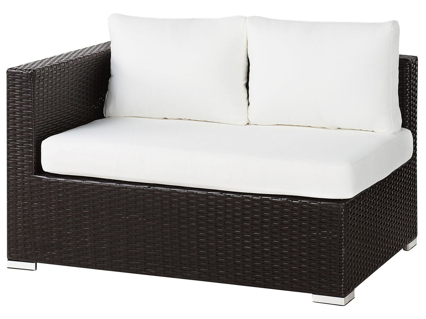 Garden Lounge Set with Table 8 Seater XXL Right Hand Modular PE Rattan Dark Brown