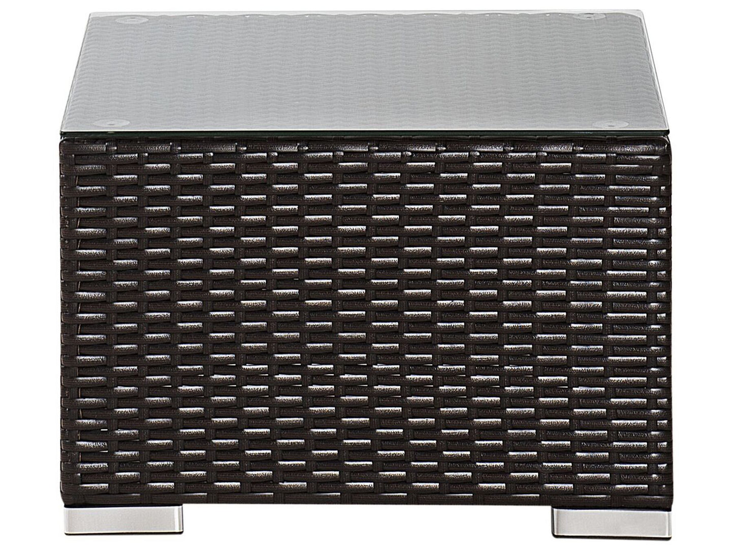Garden Lounge Set with Table 8 Seater XXL Right Hand Modular PE Rattan Dark Brown