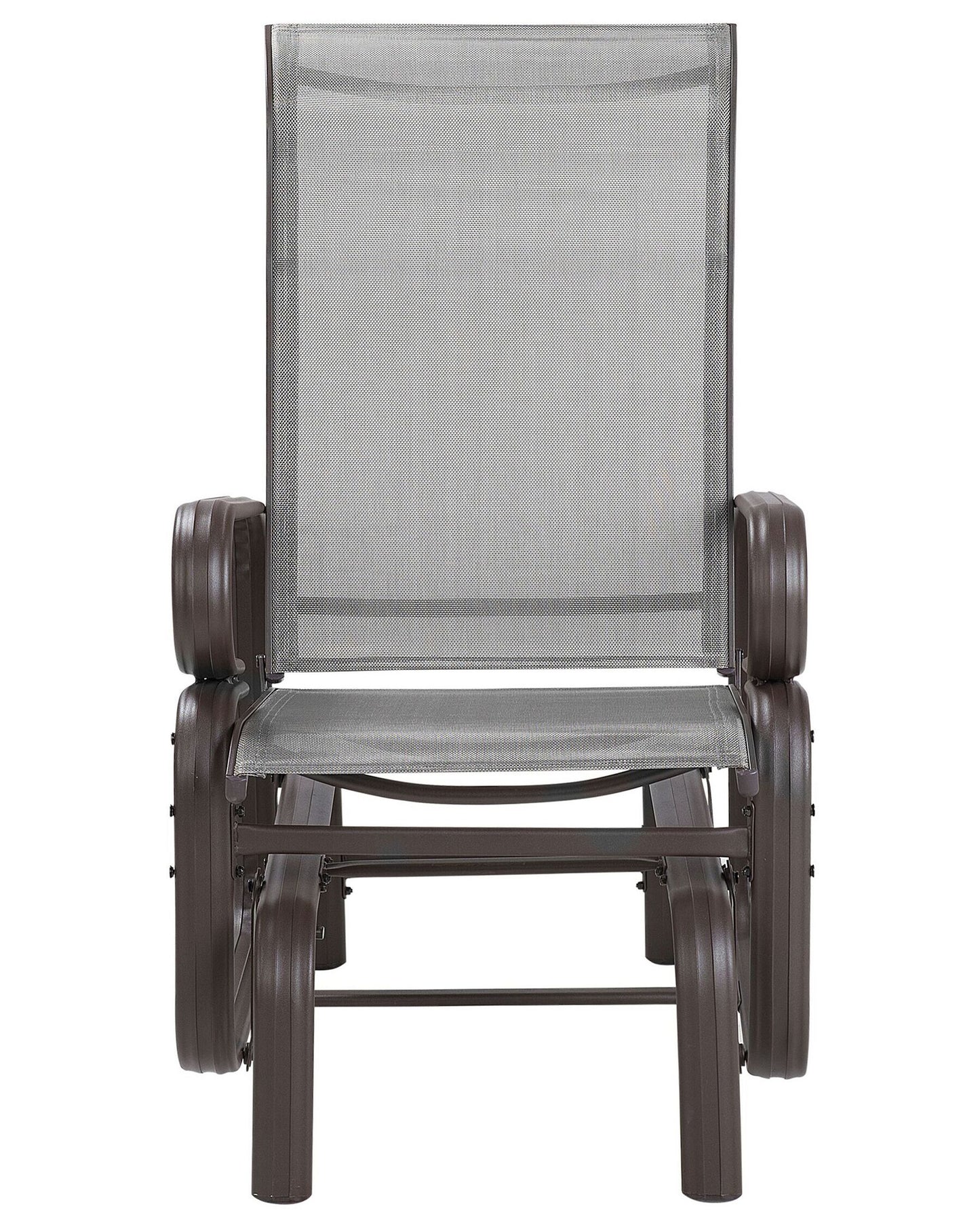 Garden Chair BORGIO Metal Brown/ Grey