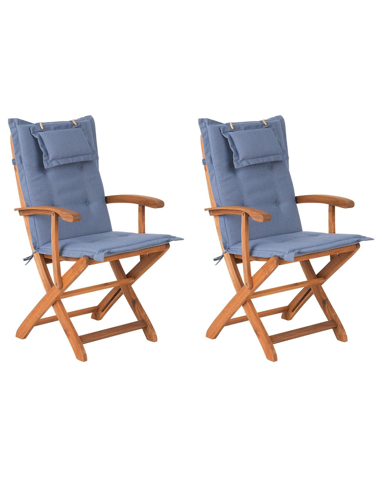 Garden Chair MAUI Acacia Wood Blue
