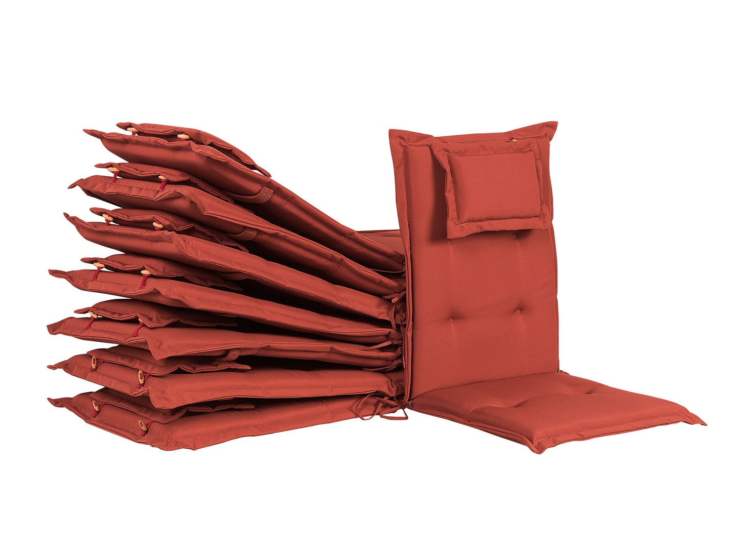 Garden Dining Set 8 Seater MAUI with Cushions Acacia Wood Dark Red