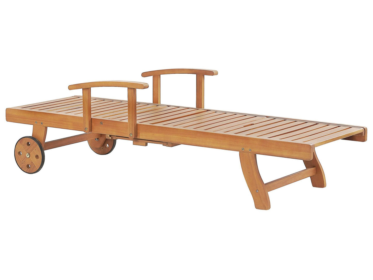 acacia wood reclining sun lounger java