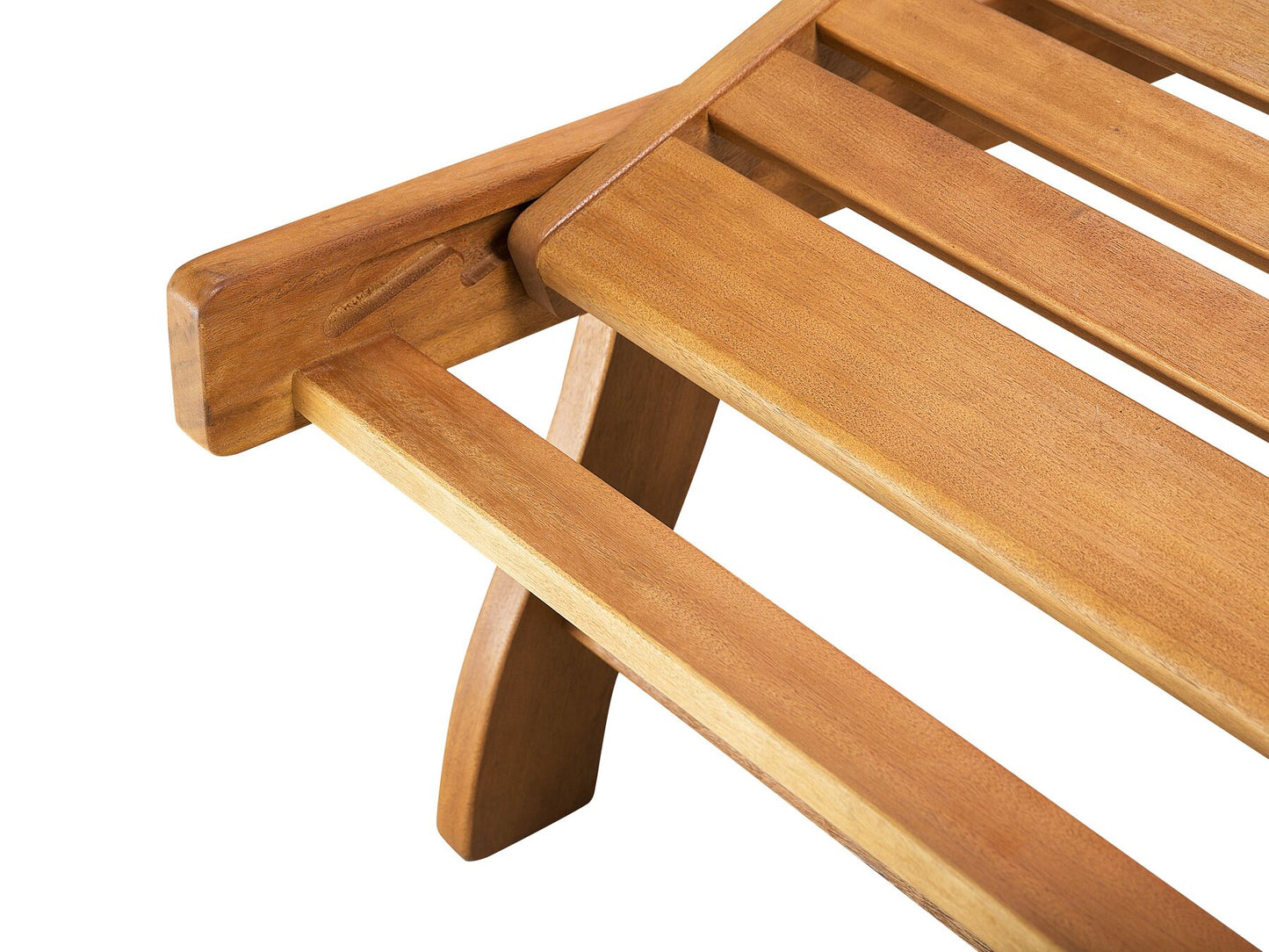acacia wood reclining sun lounger java