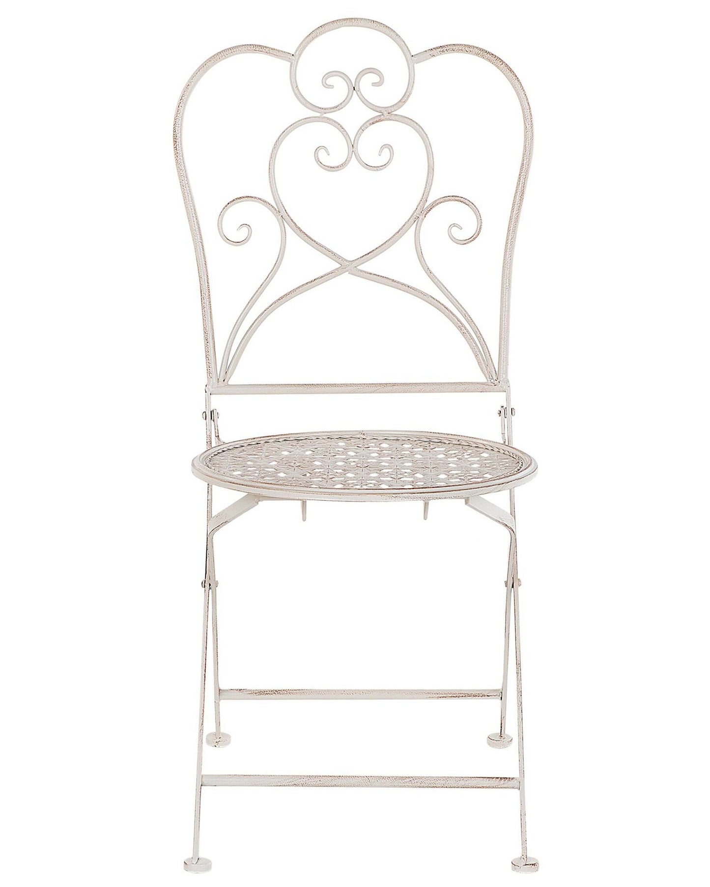 Set of 2 Garden Chairs TRIESTE Folding Metal Light Beige