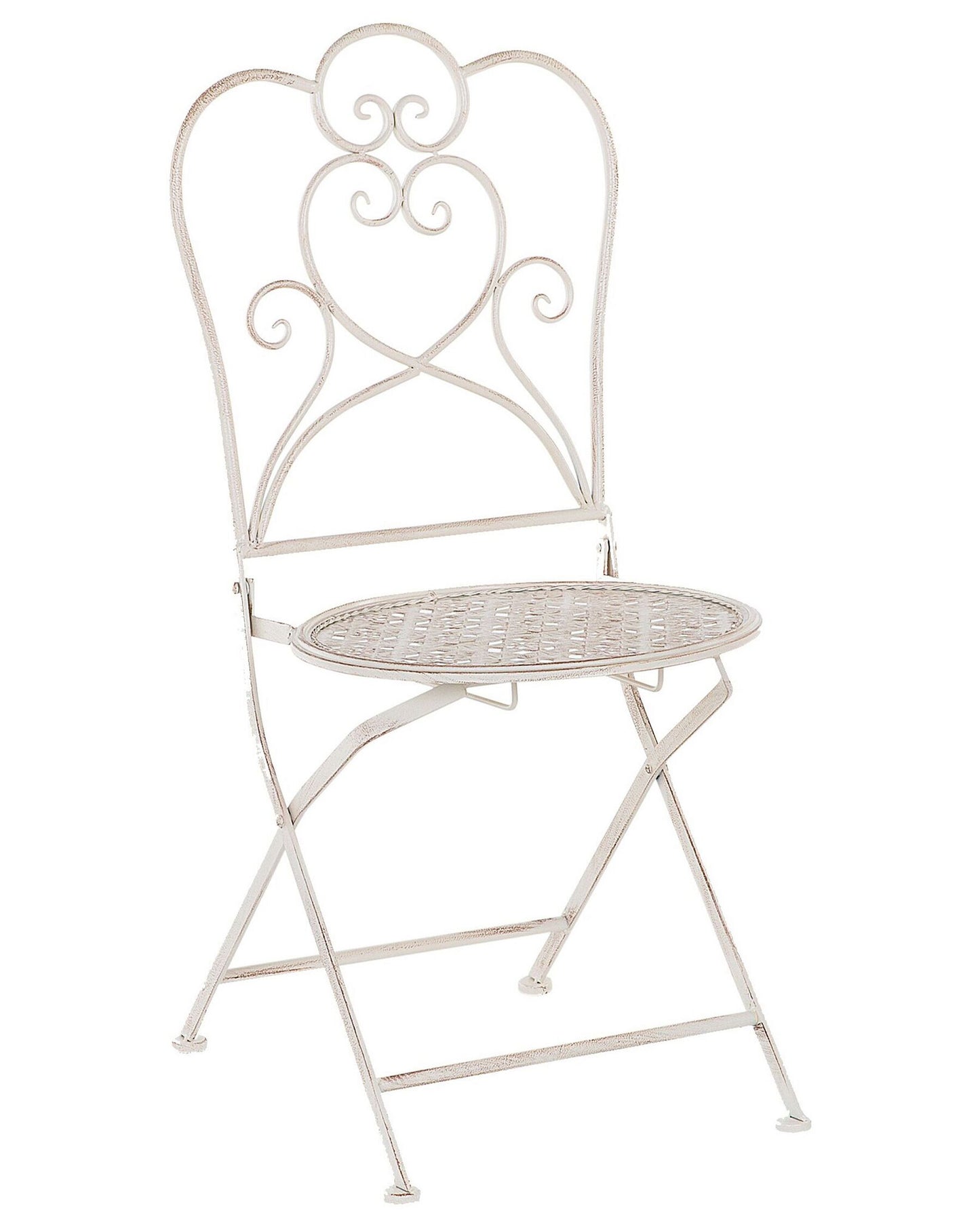 Set of 2 Garden Chairs TRIESTE Folding Metal Light Beige