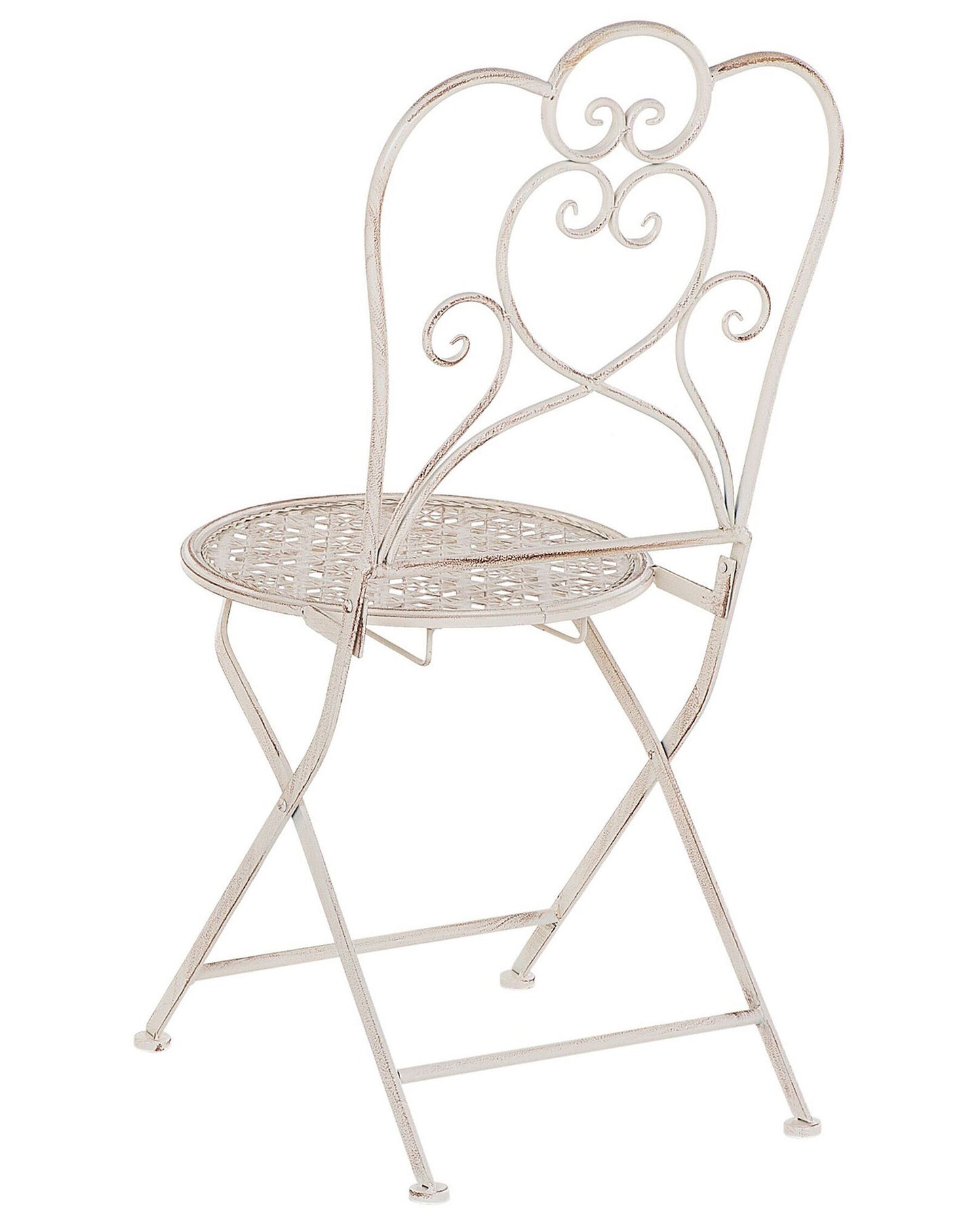 Set of 2 Garden Chairs TRIESTE Folding Metal Light Beige
