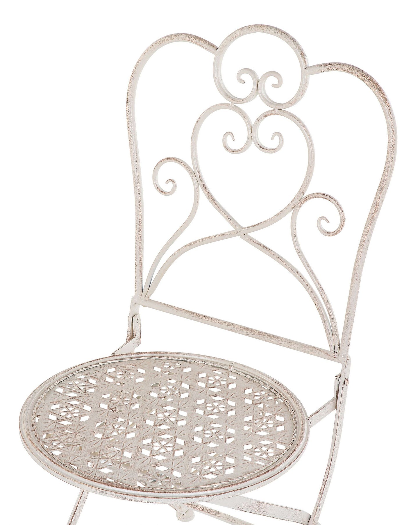 Set of 2 Garden Chairs TRIESTE Folding Metal Light Beige