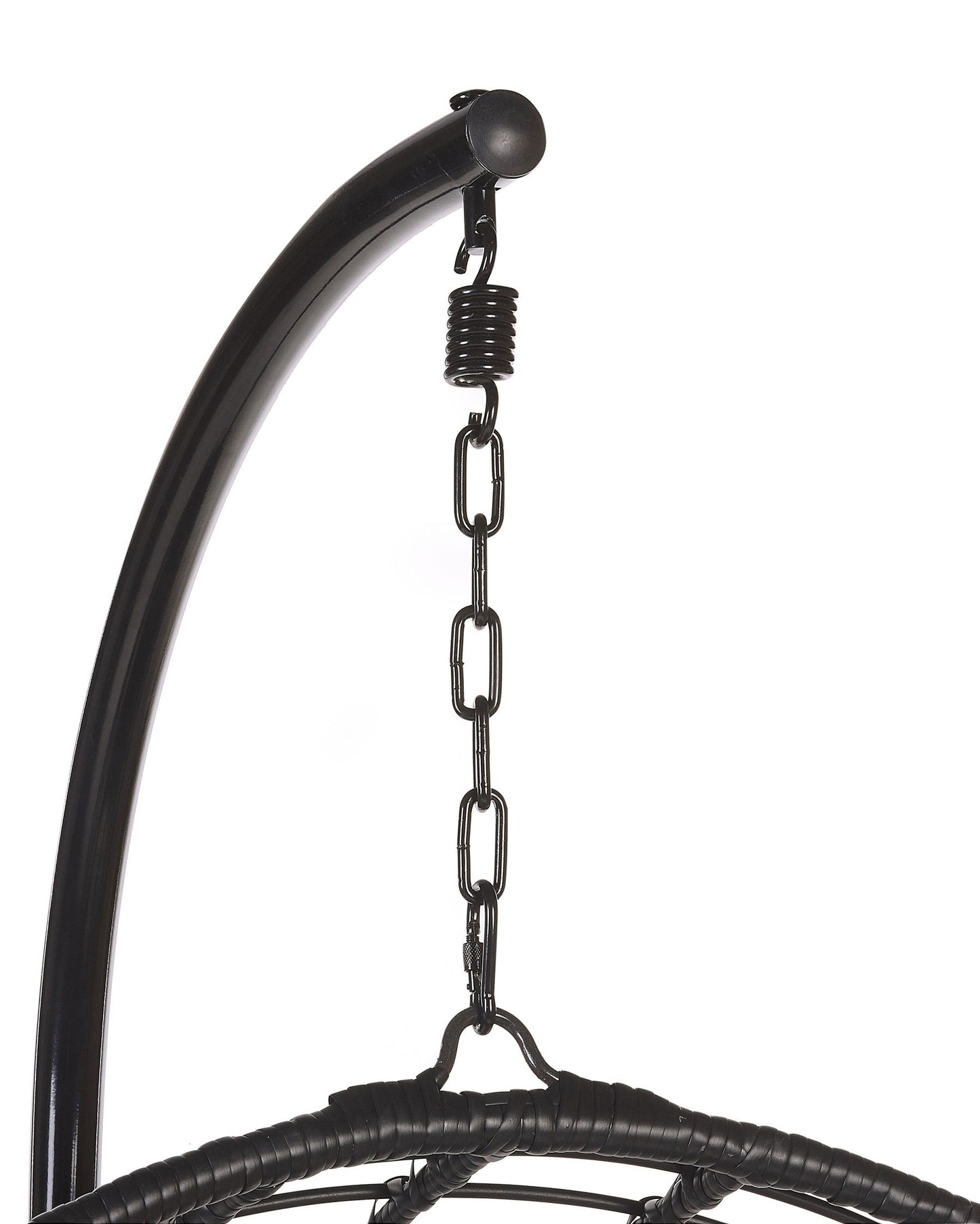 Hanging Chair with Stand ASPIO PE Rattan Black