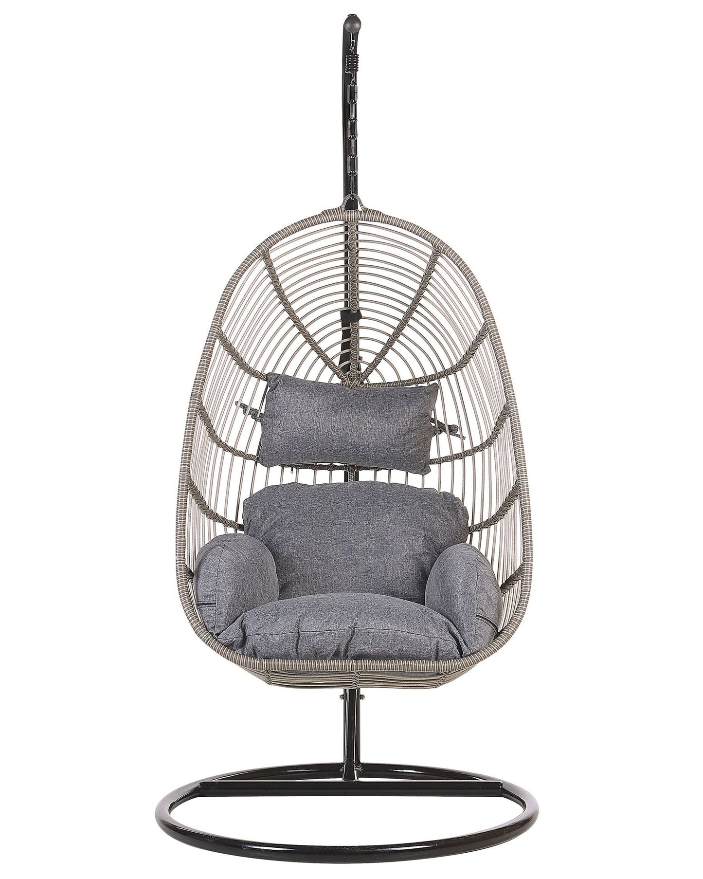 Hanging Chair with Stand CASOLI PE Rattan Grey