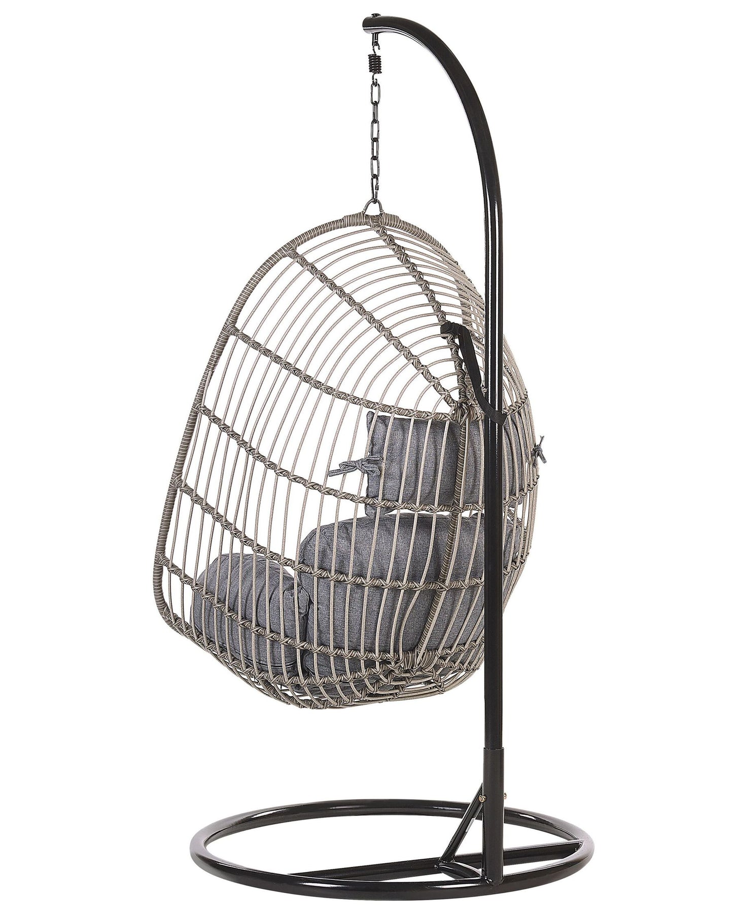 Hanging Chair with Stand CASOLI PE Rattan Grey