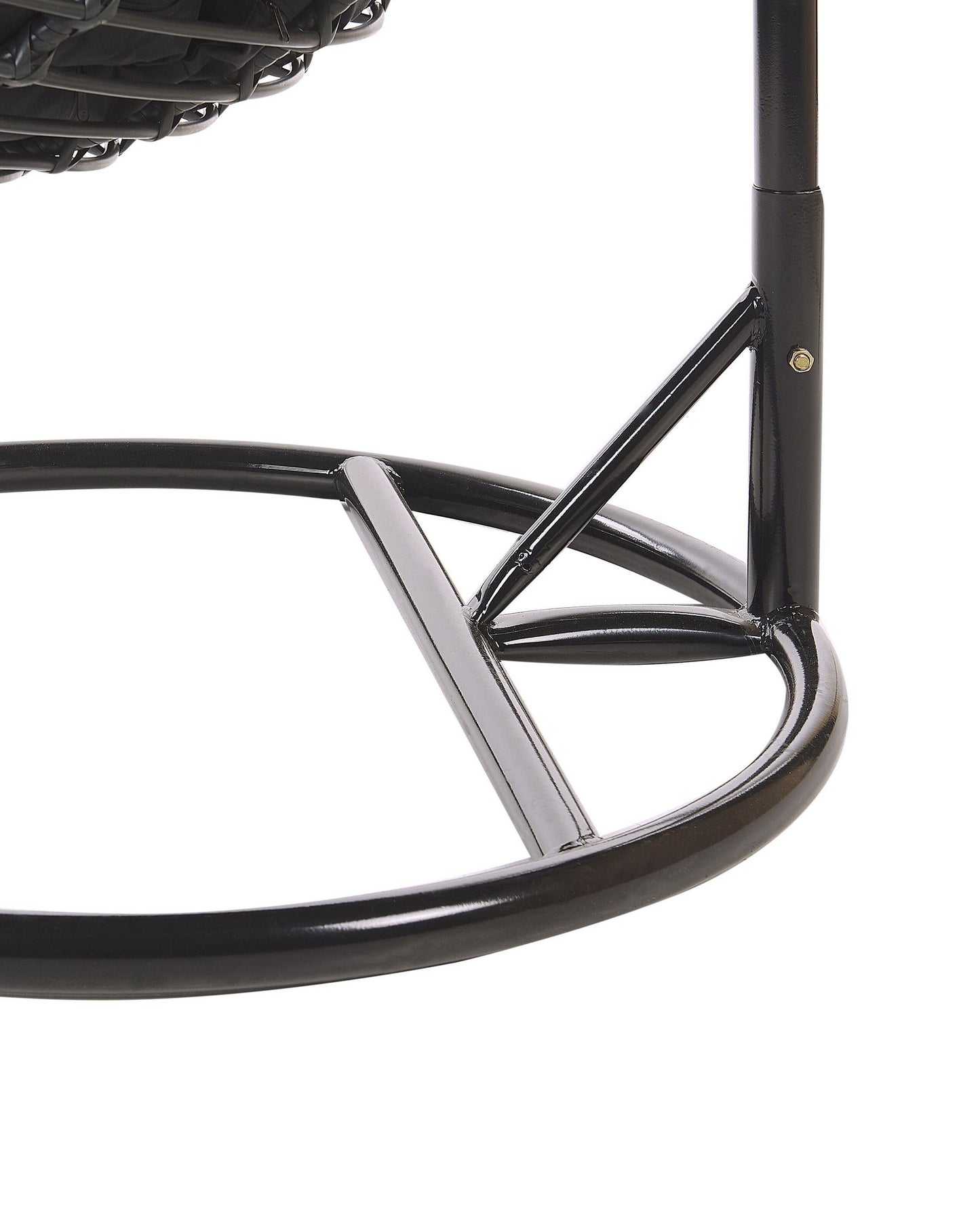 Hanging Chair with Stand TOLLO PE Rattan Black