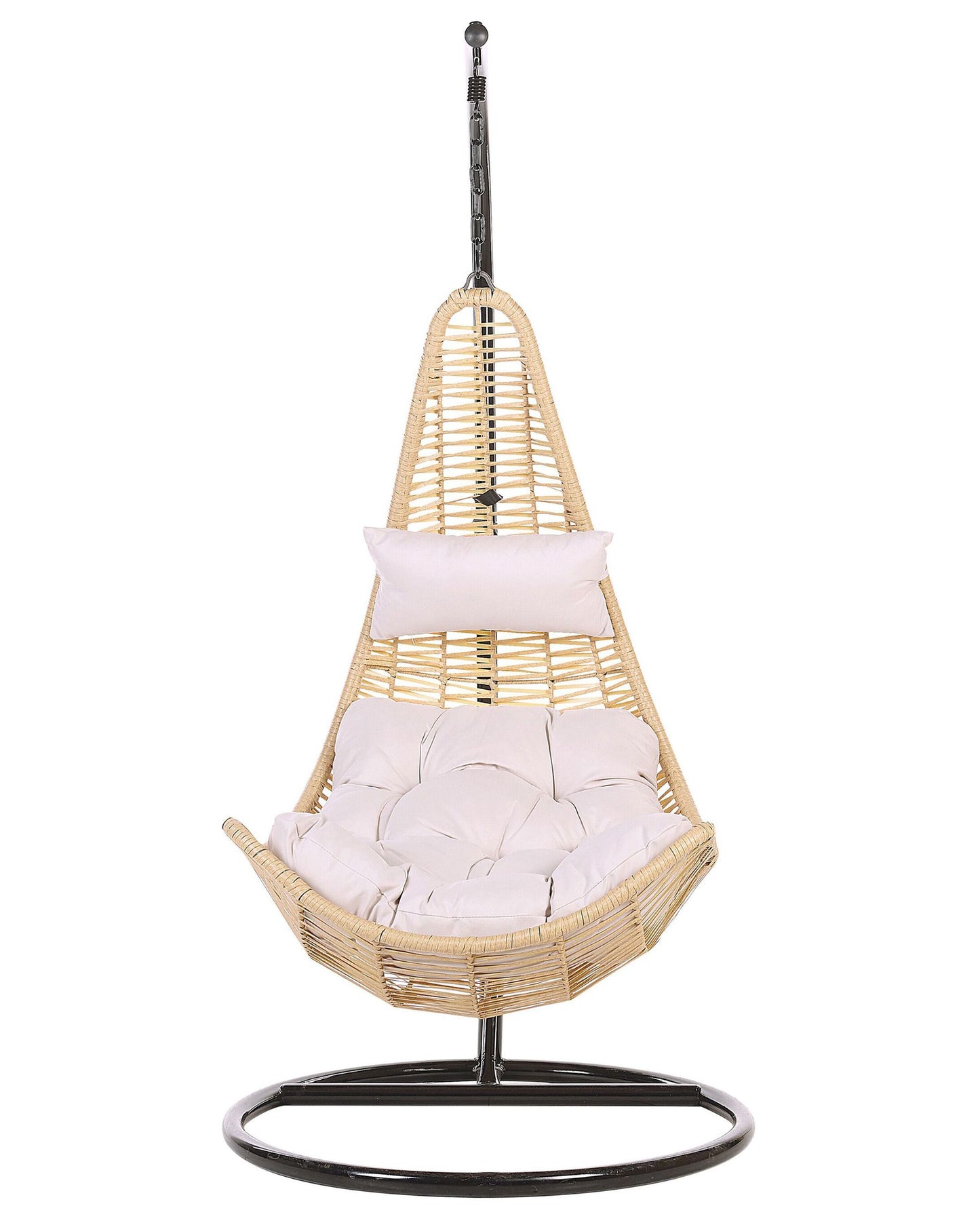 Hanging Chair with Stand ATRI II PE Rattan Natural