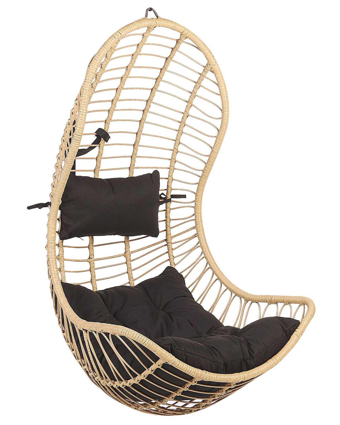 Hanging Chair with Stand PINETO PE Rattan Natural
