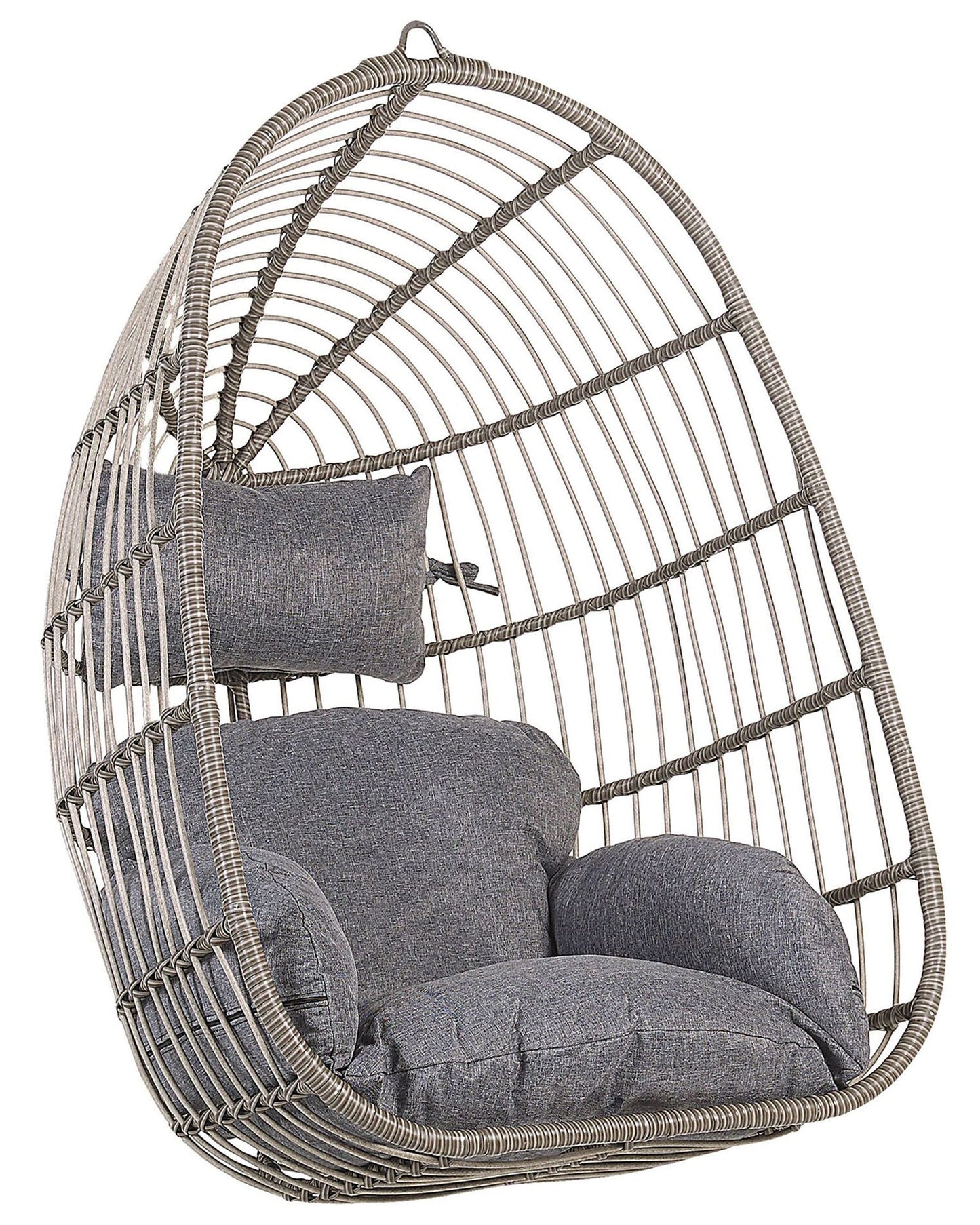 Hanging Chair with Stand CASOLI PE Rattan Grey