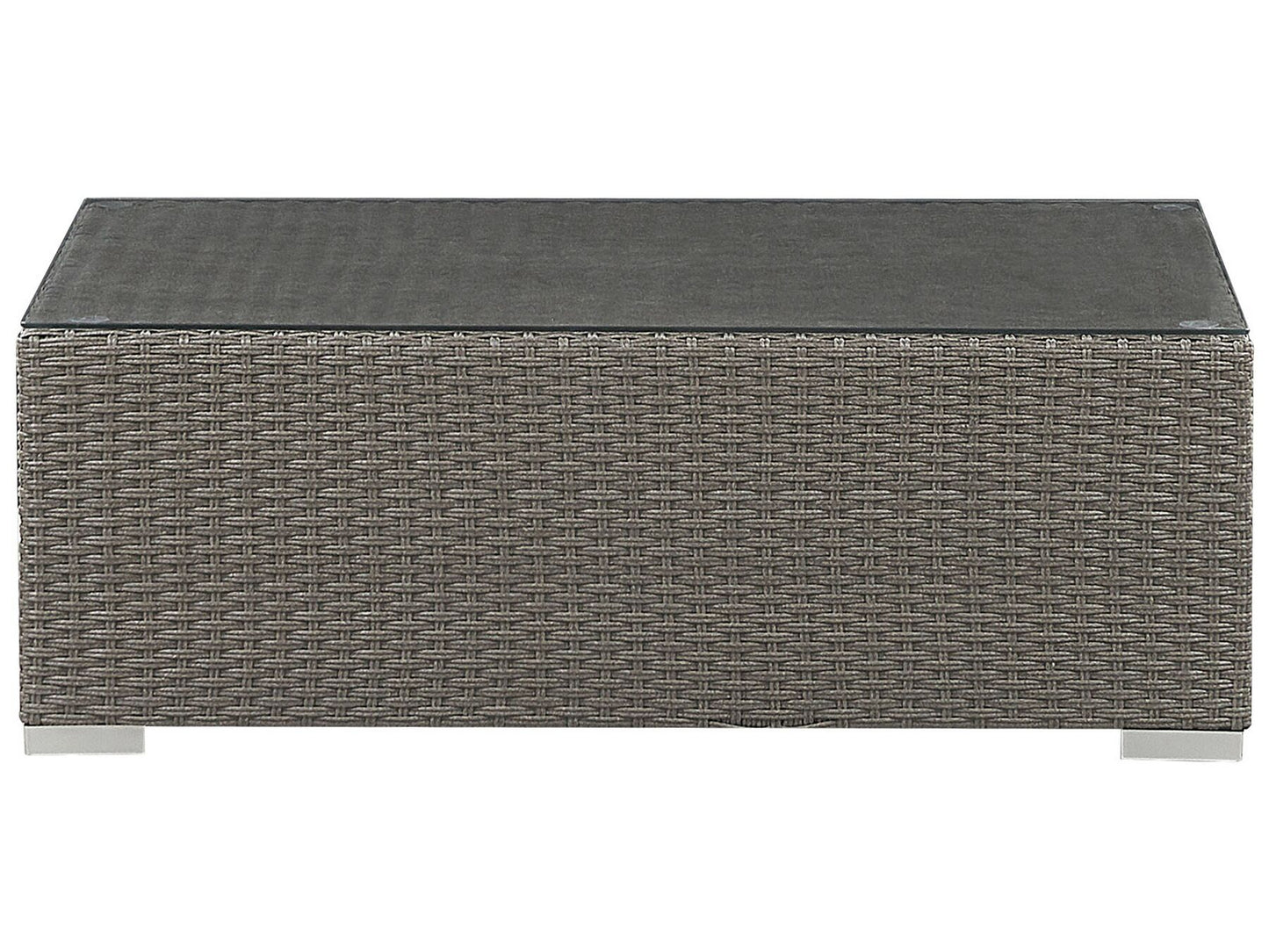 Garden Lounge Set with Table 8 Seater MAESTRO Modular PE Rattan Taupe