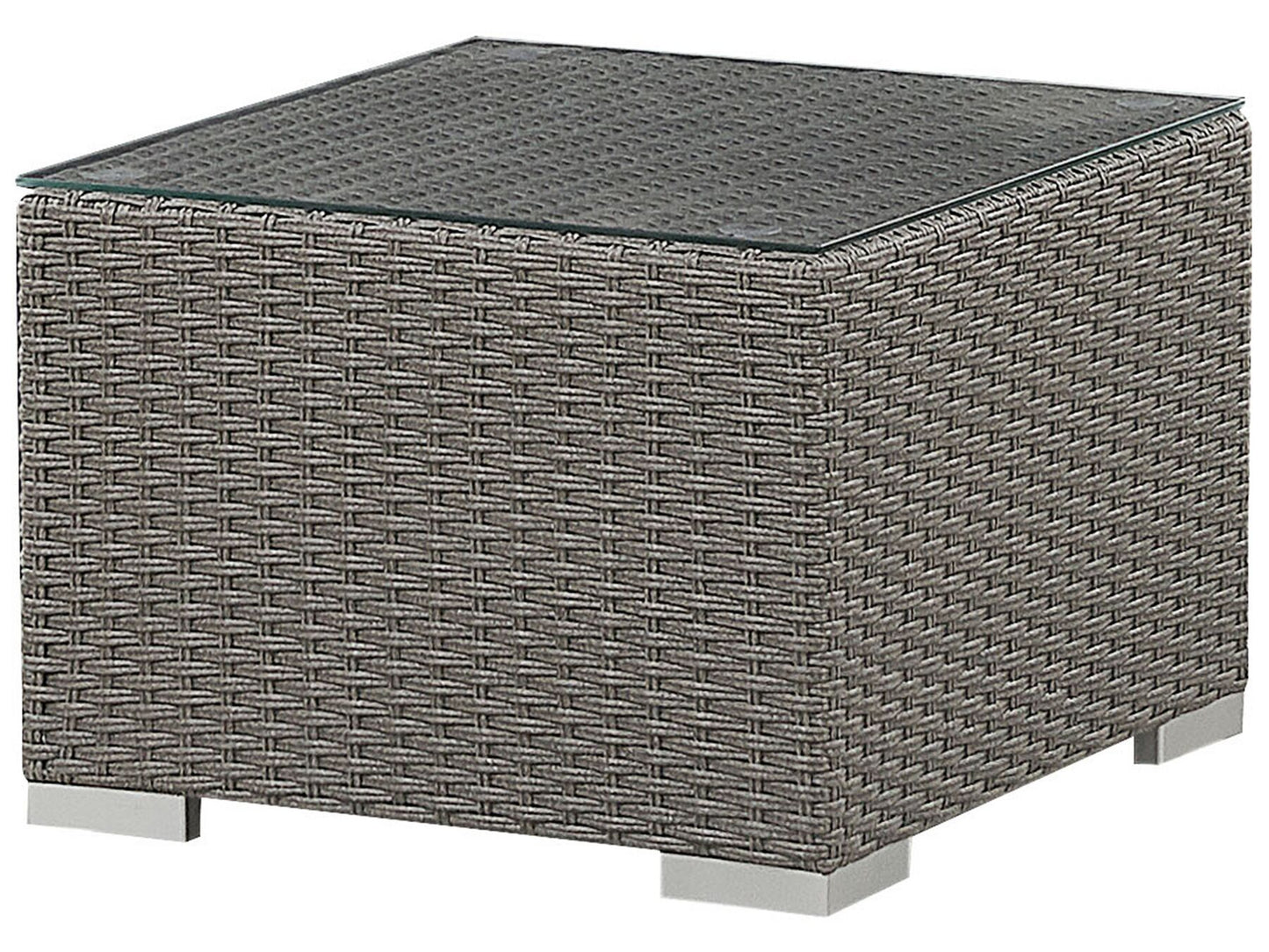 Garden Lounge Set with Table 8 Seater MAESTRO Modular PE Rattan Taupe