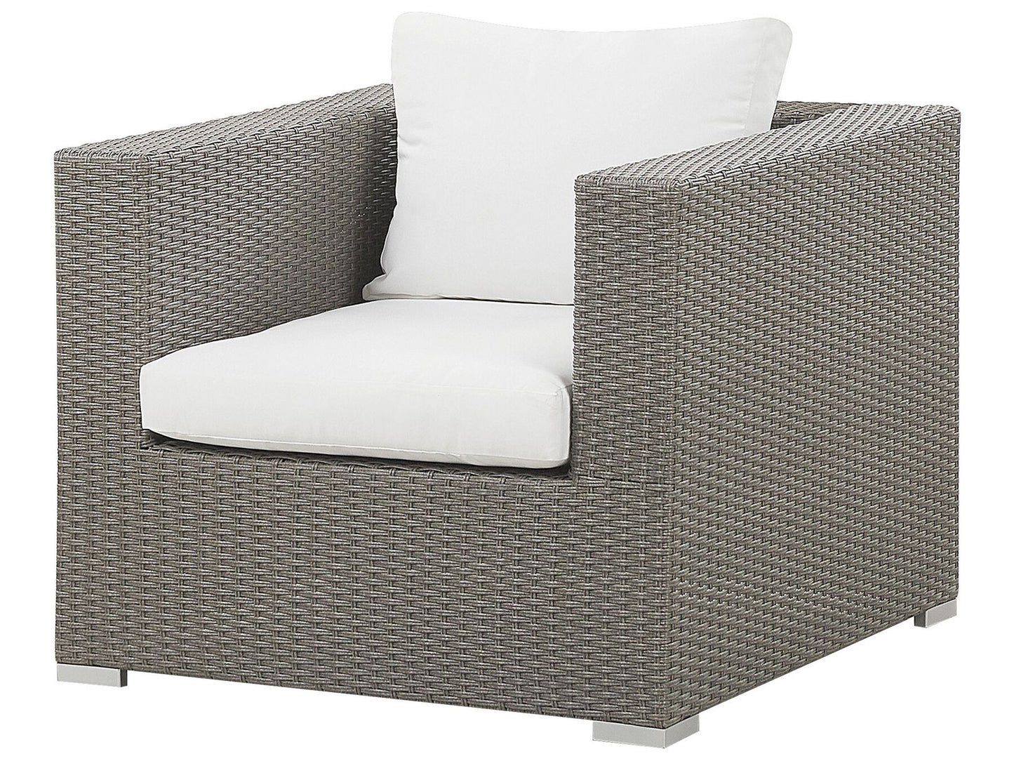 Garden Lounge Set with Table 8 Seater MAESTRO Modular PE Rattan Taupe