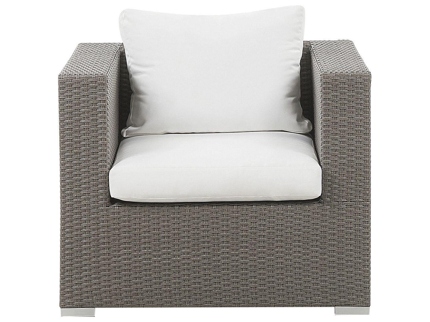 Garden Lounge Set with Table 8 Seater MAESTRO Modular PE Rattan Taupe