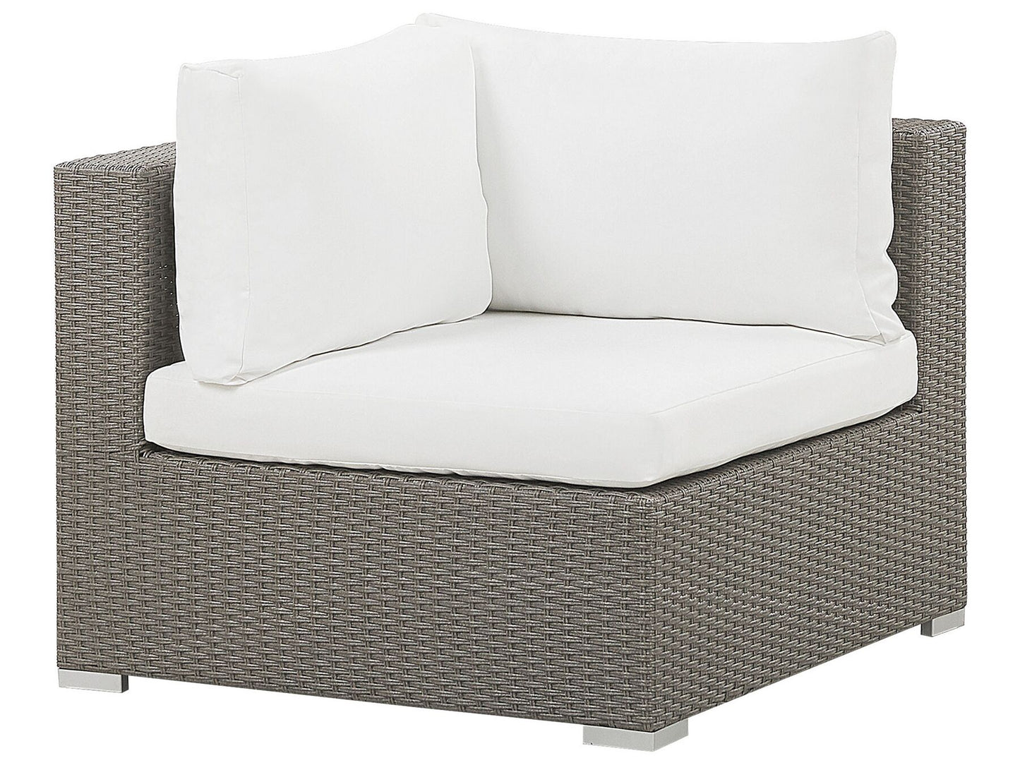 Garden Lounge Set with Table 8 Seater MAESTRO Modular PE Rattan Taupe