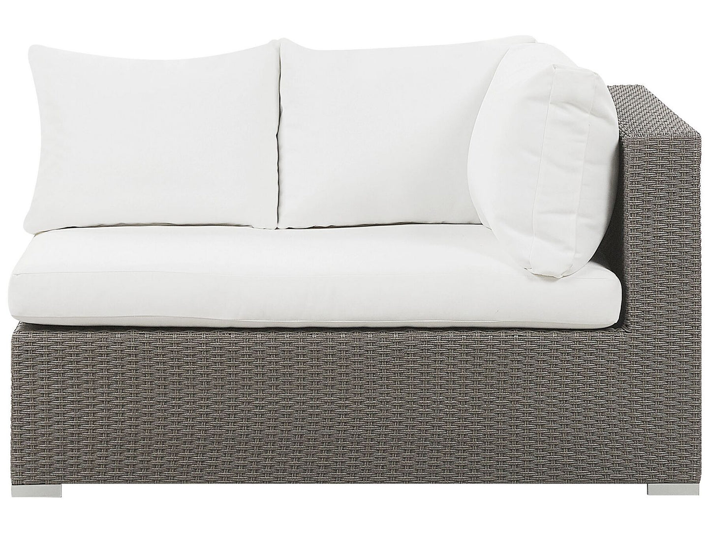 Garden Lounge Set with Table 8 Seater MAESTRO Modular PE Rattan Taupe
