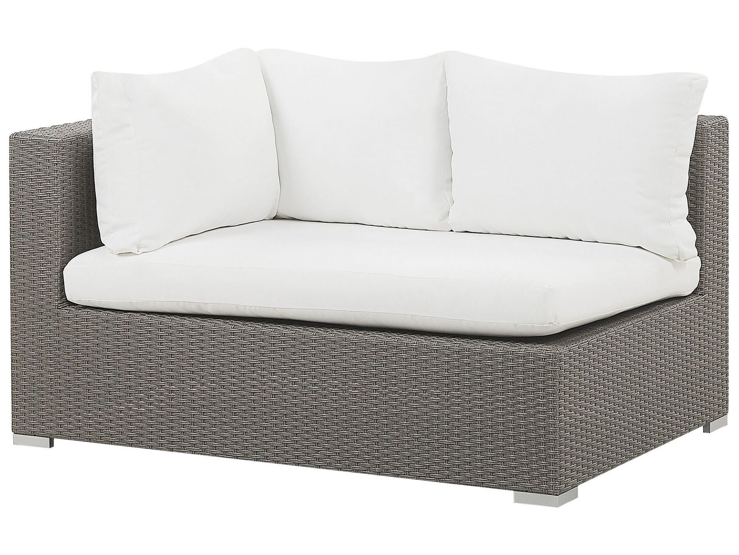 Garden Lounge Set with Table 8 Seater MAESTRO Modular PE Rattan Taupe