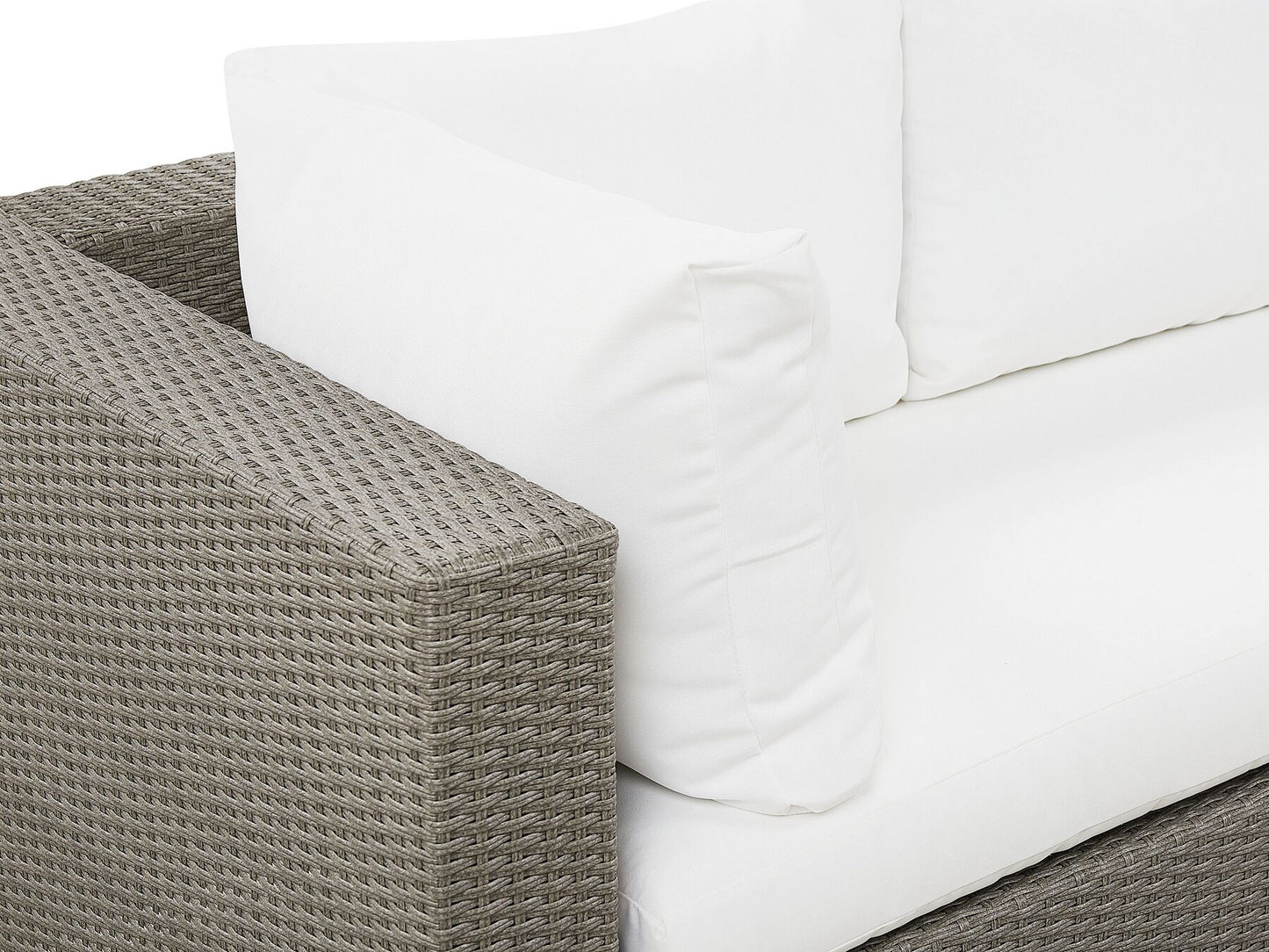 Garden Lounge Set with Table 8 Seater MAESTRO Modular PE Rattan Taupe