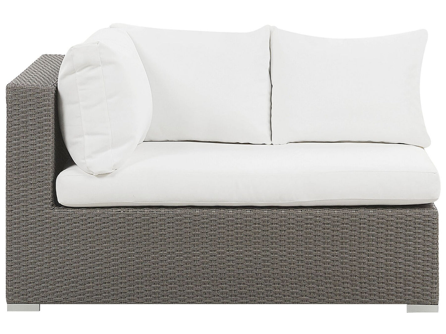 Garden Lounge Set with Table 8 Seater MAESTRO Modular PE Rattan Taupe