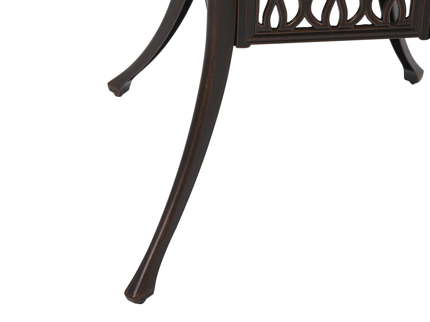 Garden Dining Set 4 Seater ANCONA with Cushions Metal Dark Brown