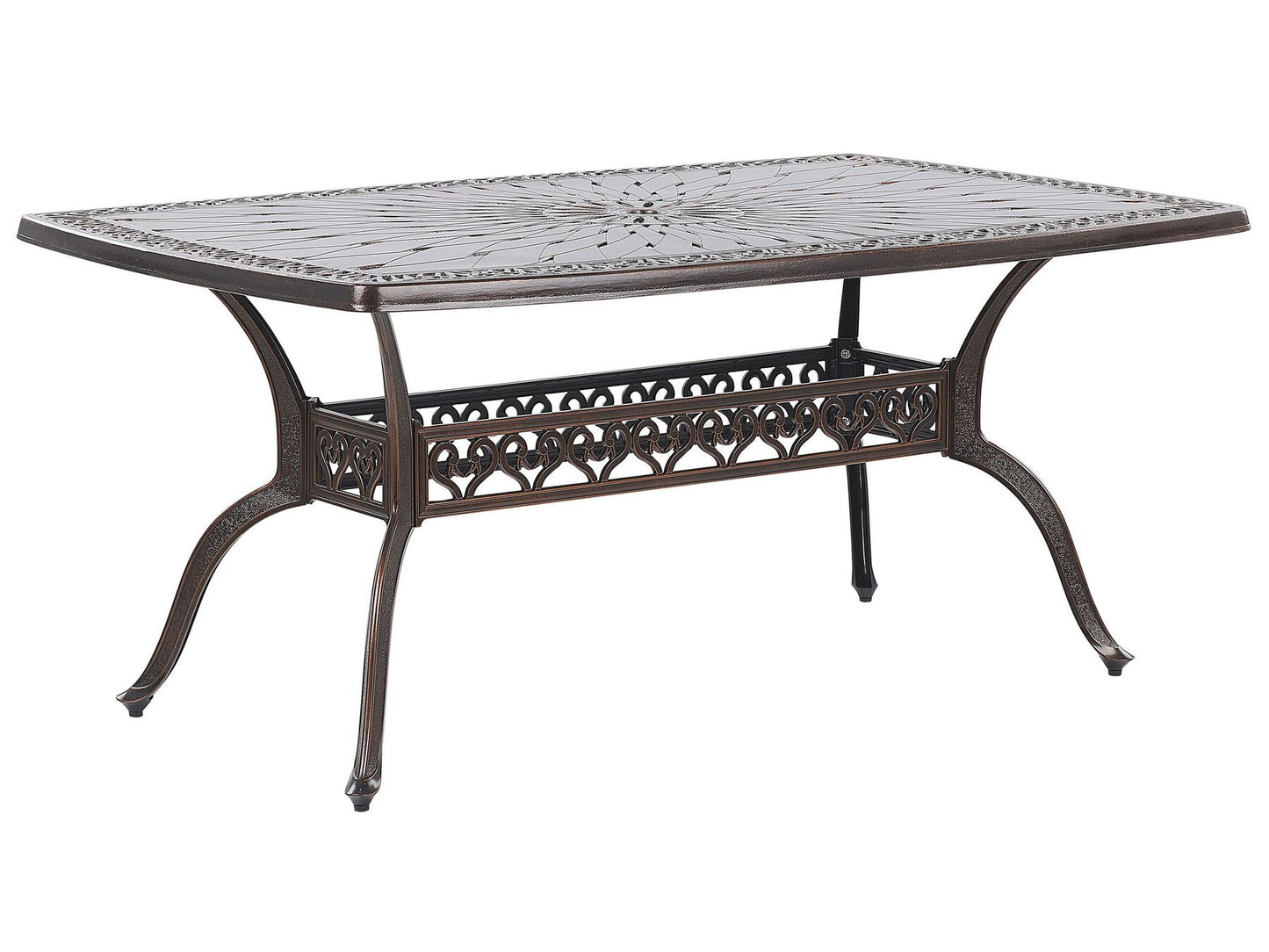 Garden Dining Set 6 Seater LIZZANO with Cushions Metal Dark Brown