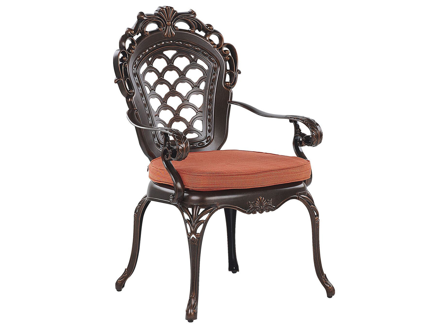 Garden Dining Set 6 Seater LIZZANO with Cushions Metal Dark Brown