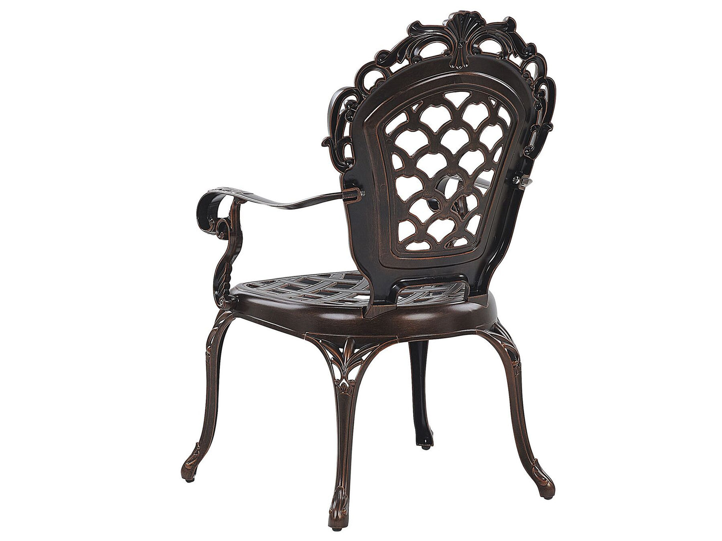 Garden Dining Set 6 Seater LIZZANO with Cushions Metal Dark Brown