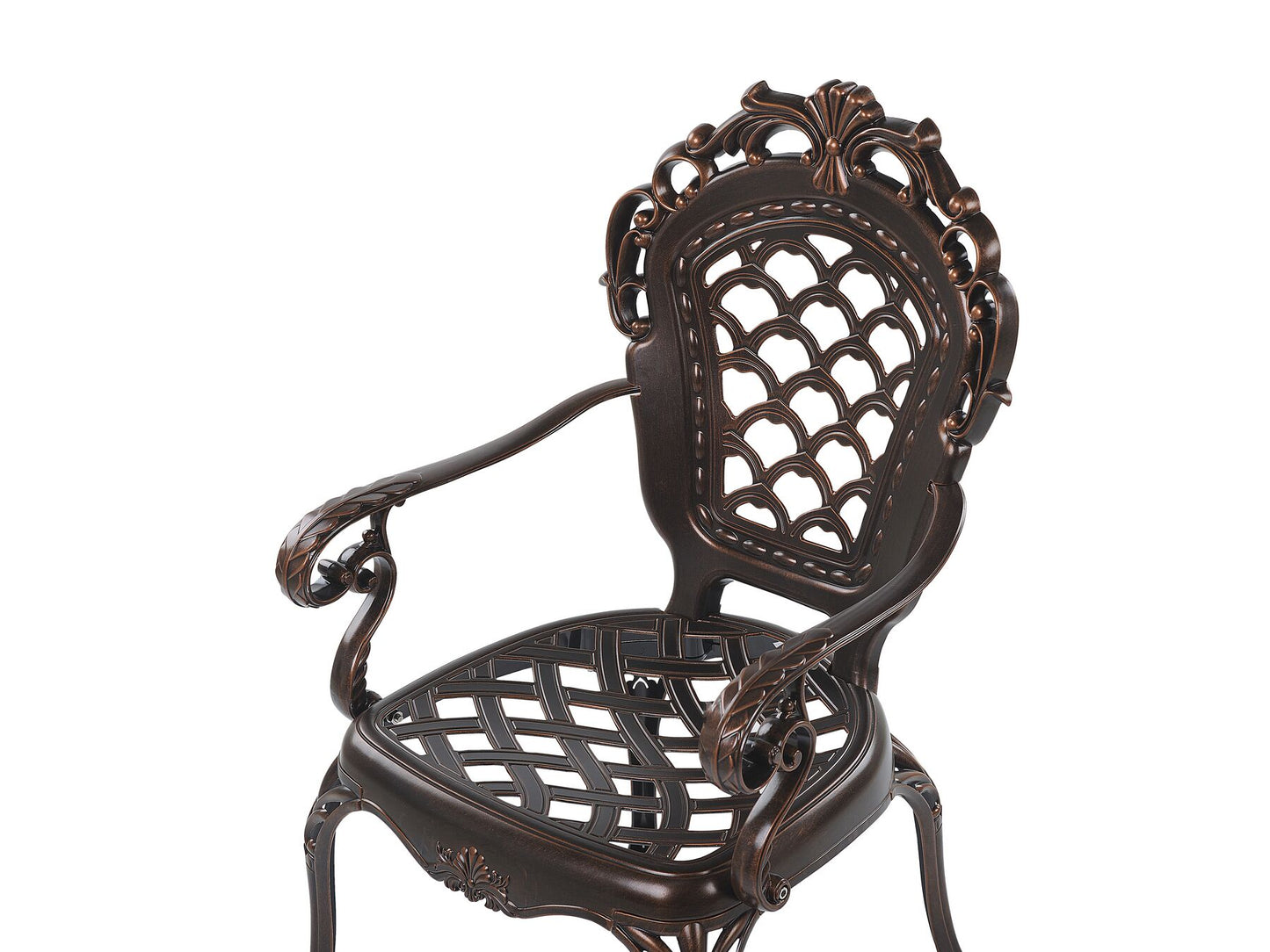 Garden Dining Set 6 Seater LIZZANO with Cushions Metal Dark Brown