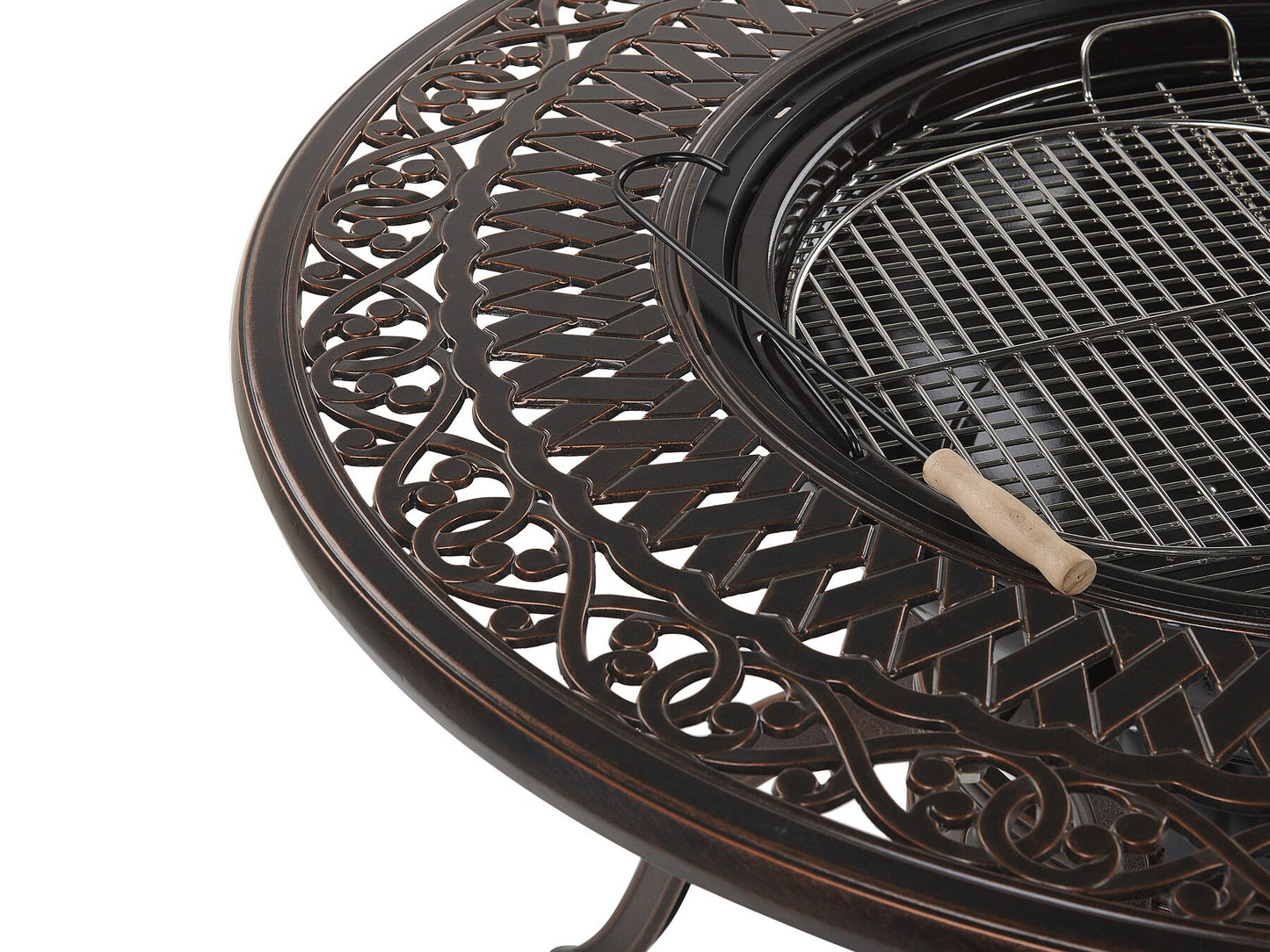 Garden Dining Set 4 Seater MANFRIA with Cushions Metal Dark Brown