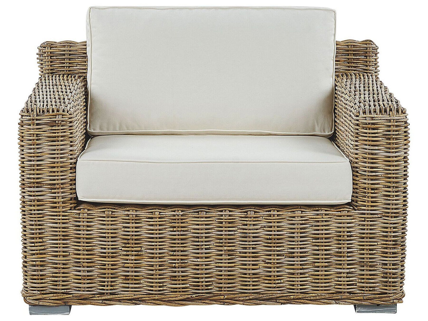 Garden Sofa Set 4 Seater ARDEA Rattan Light Brown