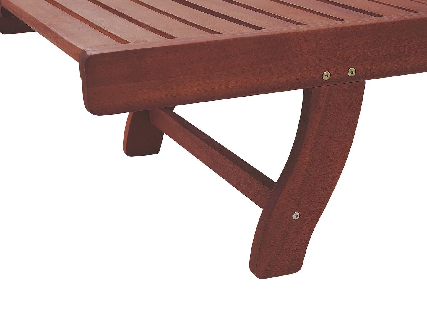 Sun Lounger TOSCANA Reclining Acacia Wood Dark Brown