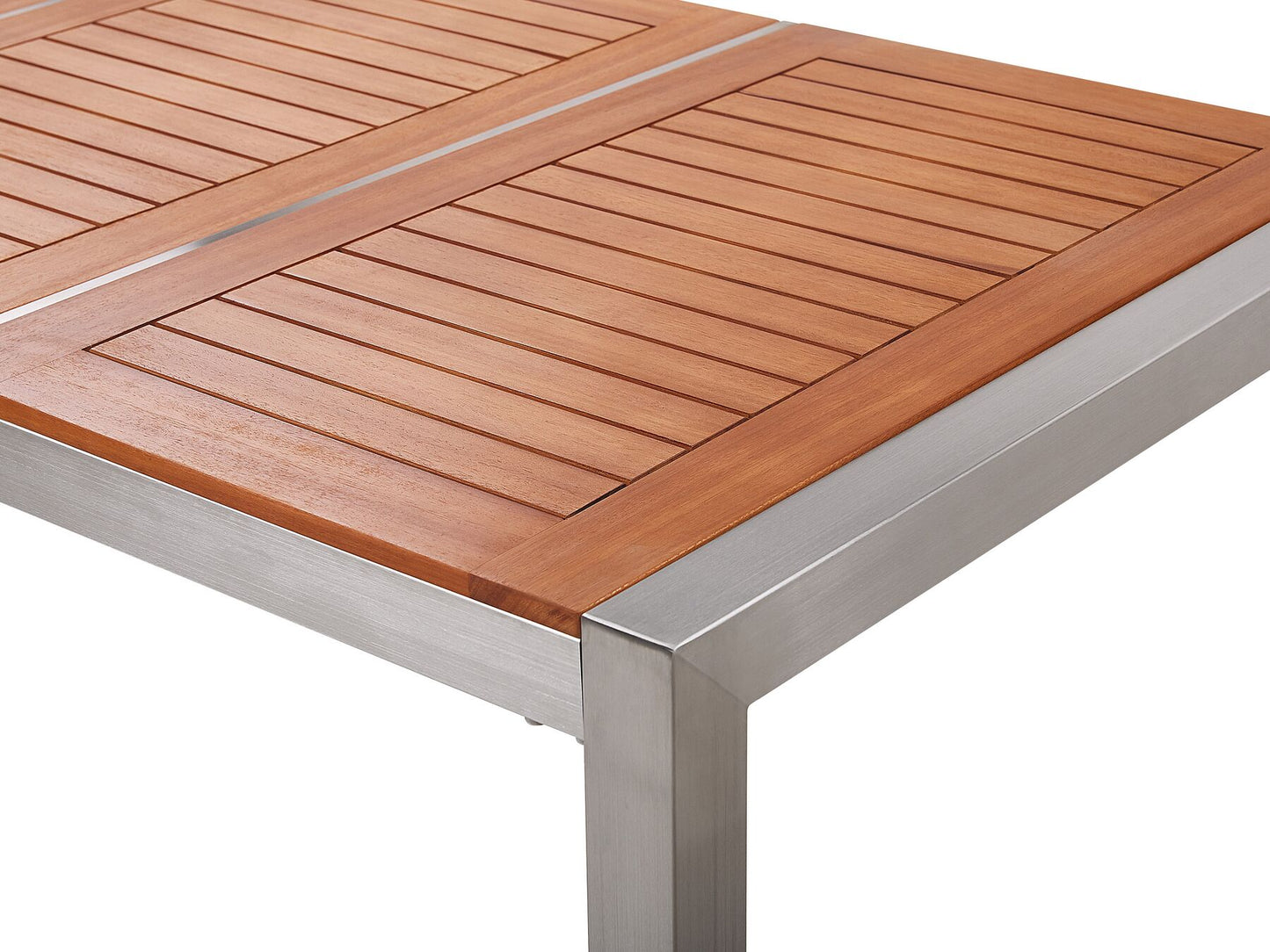 Garden Dining Set 6 Seater GROSSETO Eucalyptus Wood Brown/ Beige