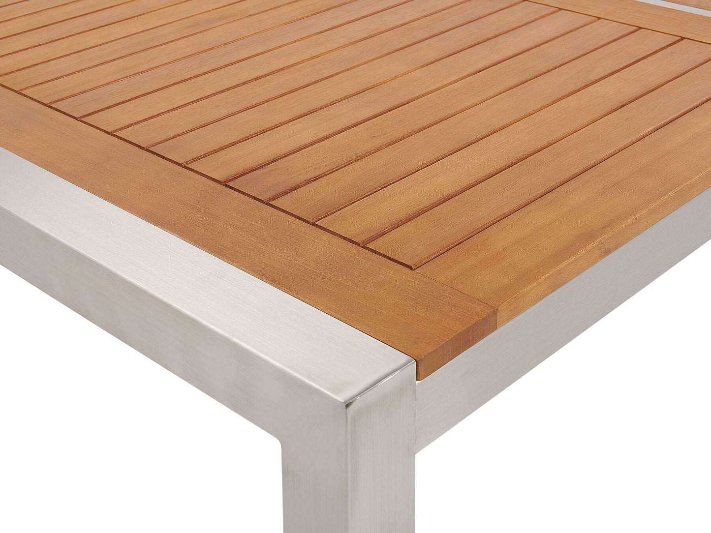 Garden Dining Set 8 Seater GROSSETO Eucalyptus Wood Brown/ White
