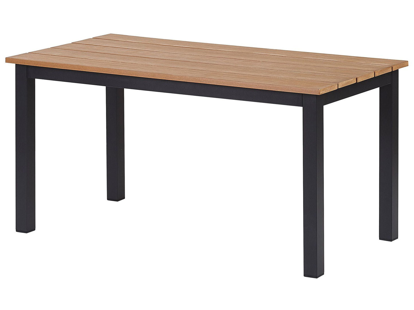 Garden Corner Sofa with Table 5 Seater MESSINA Left Hand Metal Black